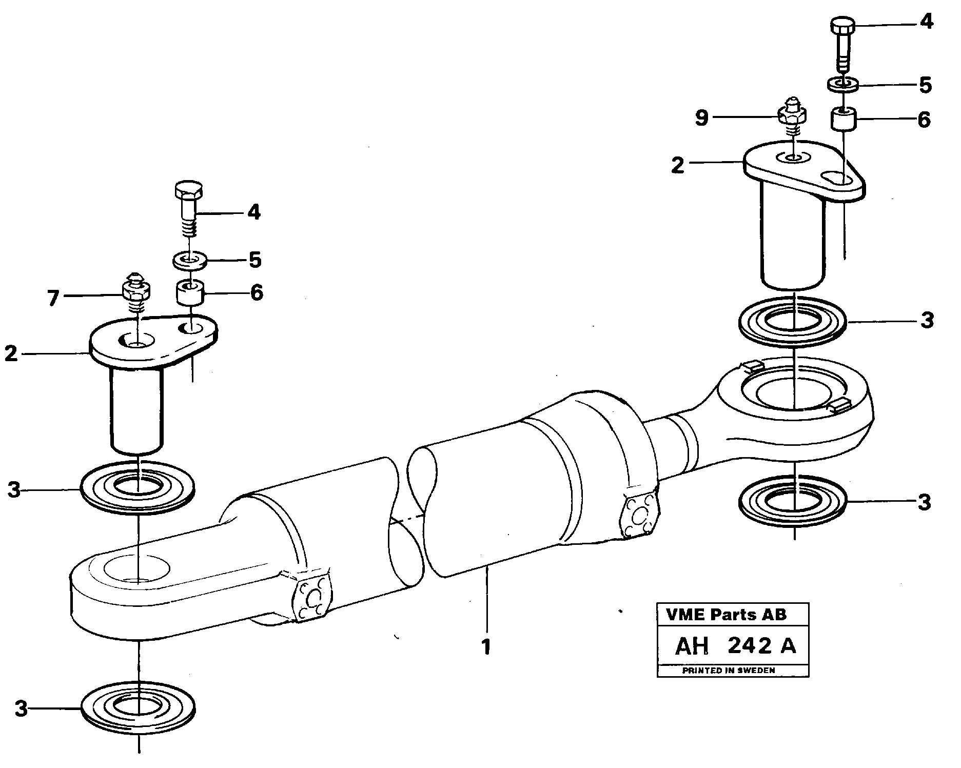 Схема запчастей Volvo L90B - 48770 Hydraulic cylinder, assembly L90B VOLVO BM VOLVO BM L90B