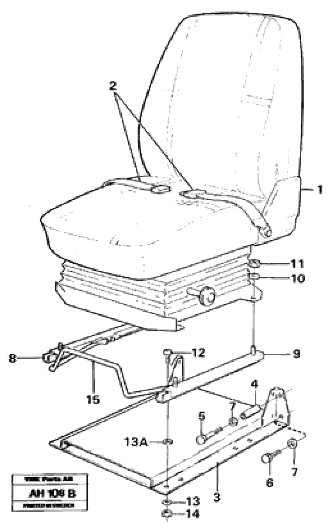 Схема запчастей Volvo L90B - 30965 Drivers seat, assembly L90B VOLVO BM VOLVO BM L90B