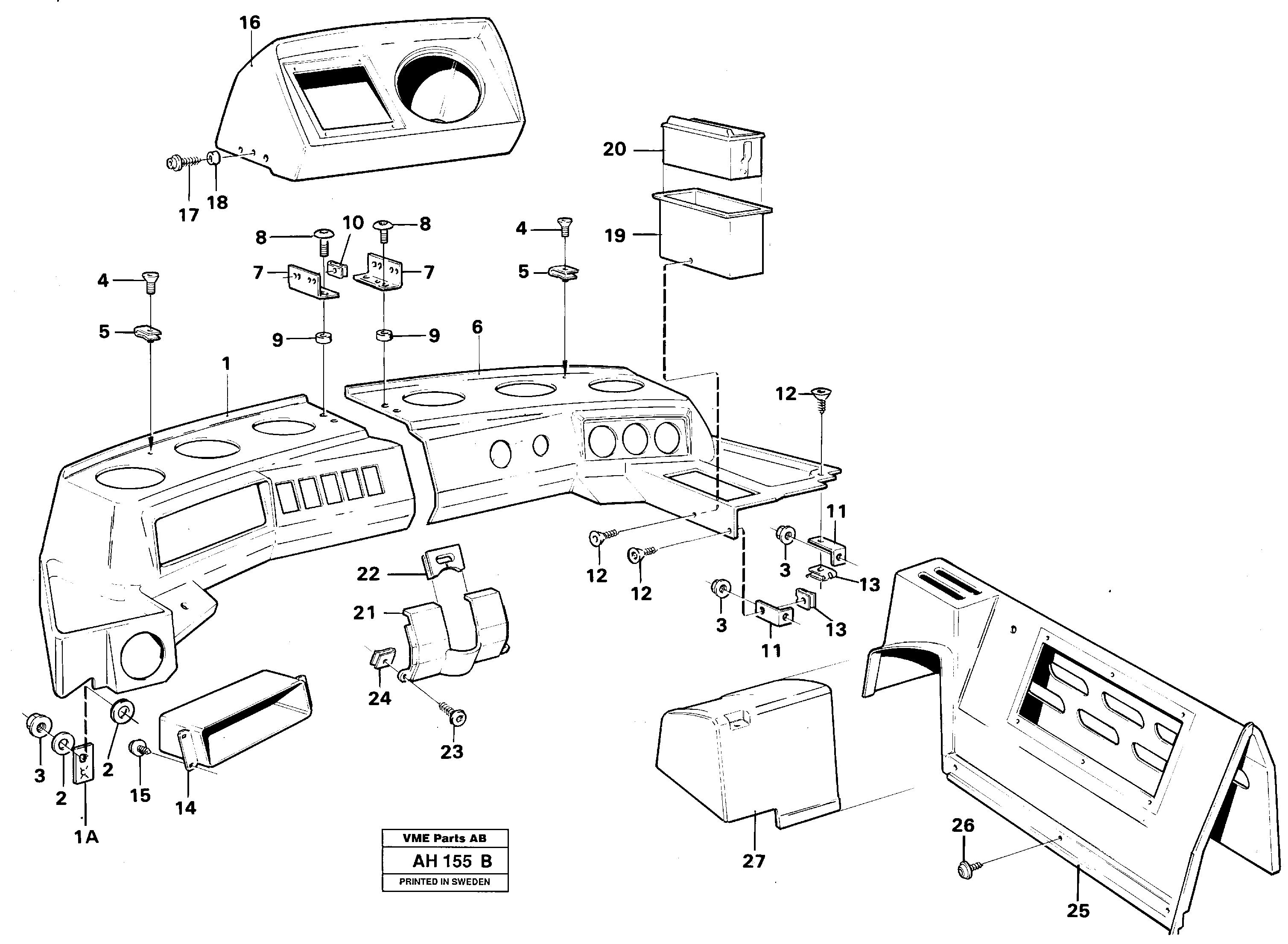 Схема запчастей Volvo L90B - 89349 Instrument panel L90B VOLVO BM VOLVO BM L90B