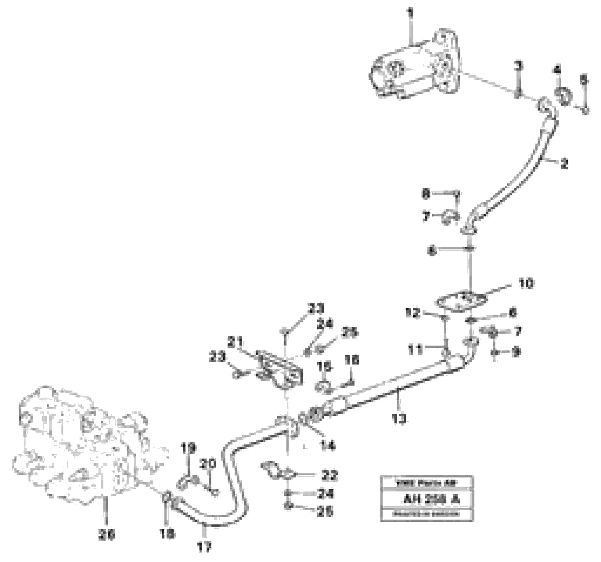 Схема запчастей Volvo L90B - 49282 Hydraulic system: Feed line L90B VOLVO BM VOLVO BM L90B