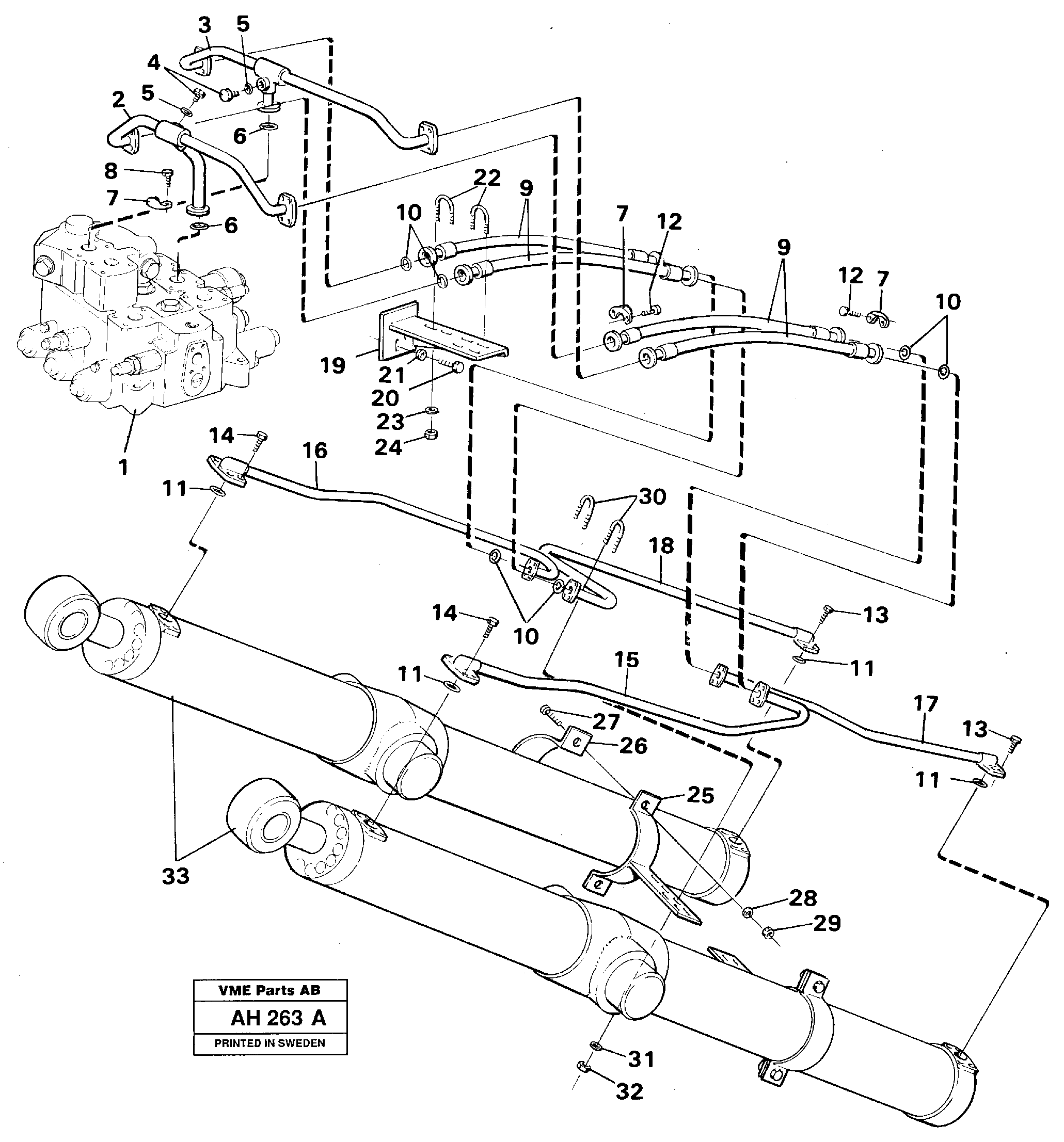 Схема запчастей Volvo L90B - 49284 Hydraulic system: Lift function L90B VOLVO BM VOLVO BM L90B