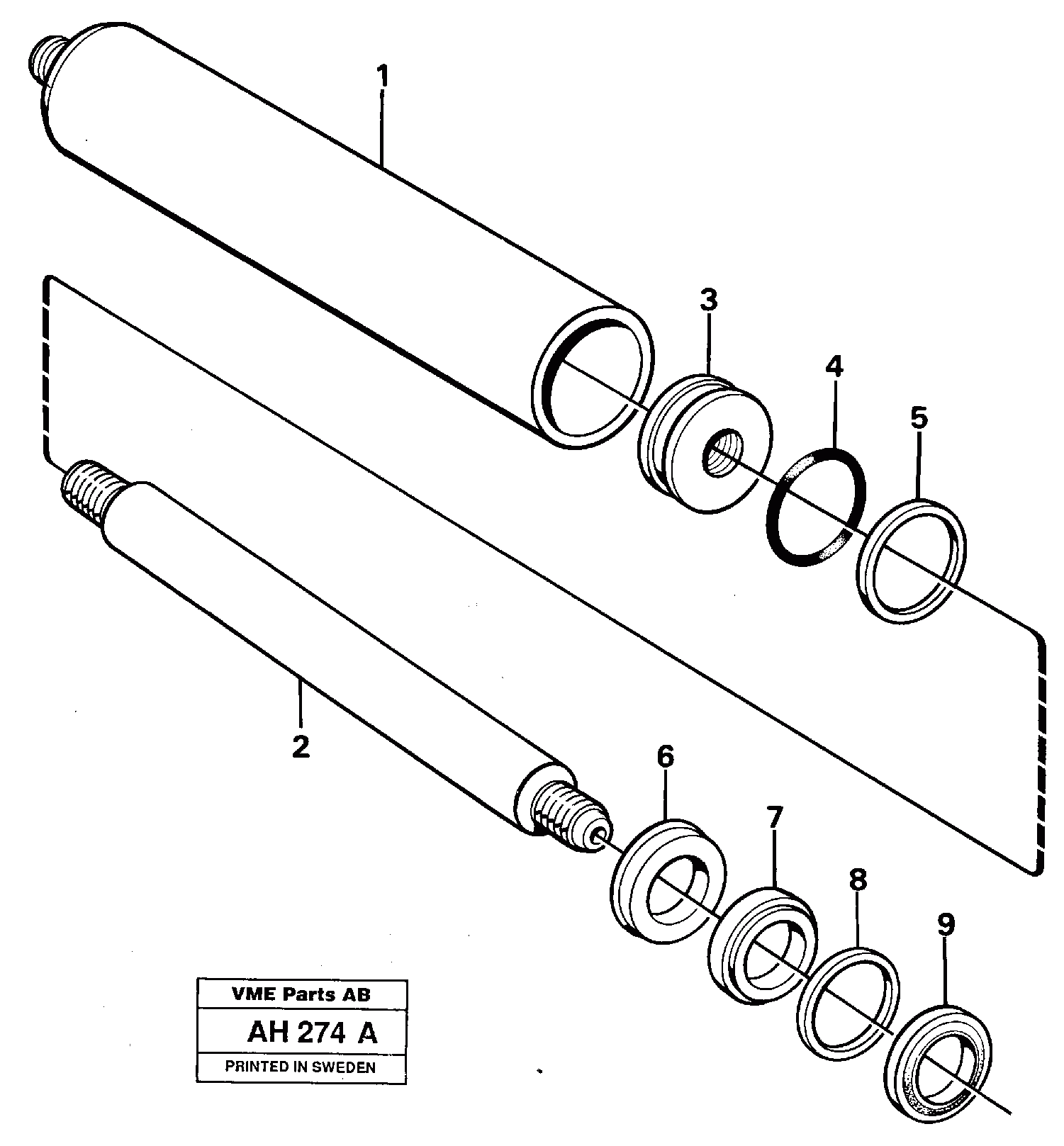 Схема запчастей Volvo L90B - 29271 Control cylinder L90B VOLVO BM VOLVO BM L90B