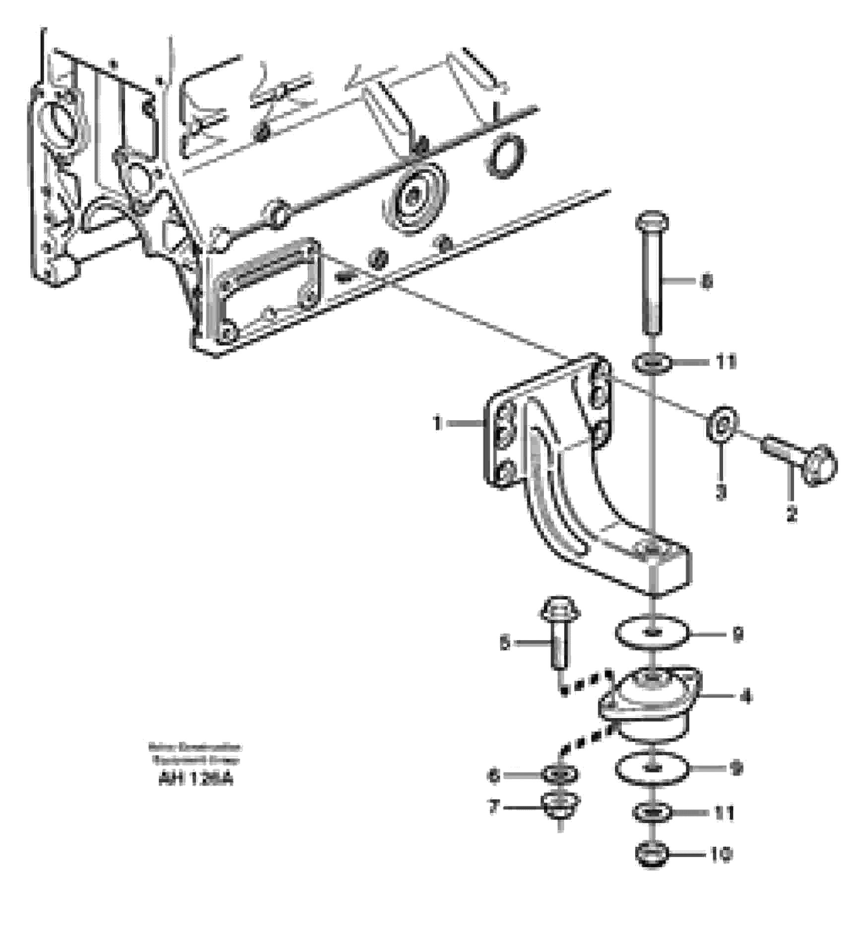 Схема запчастей Volvo L90B - 13066 Установка двигателя L90B VOLVO BM VOLVO BM L90B