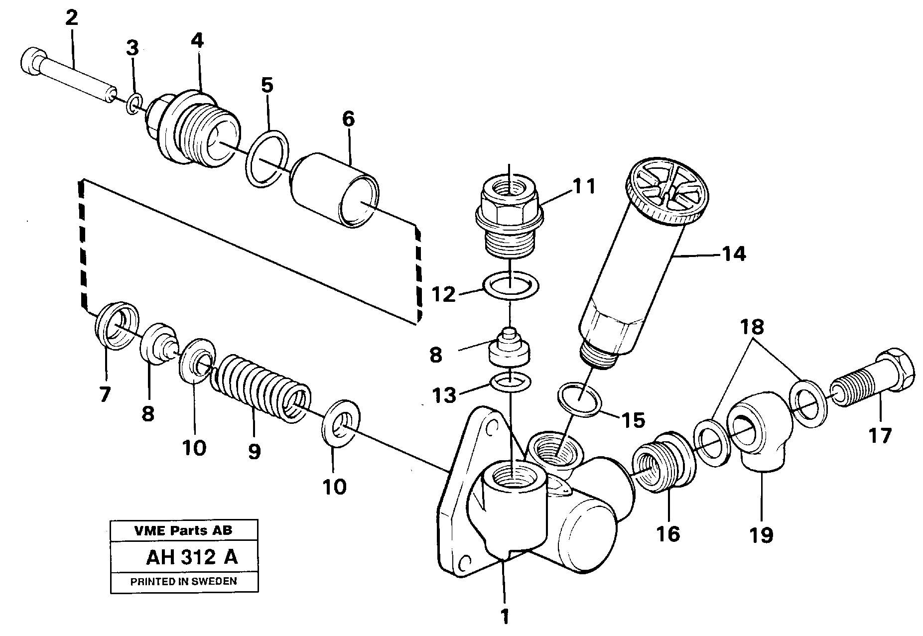 Схема запчастей Volvo L90B - 105669 Feed pump L90B VOLVO BM VOLVO BM L90B