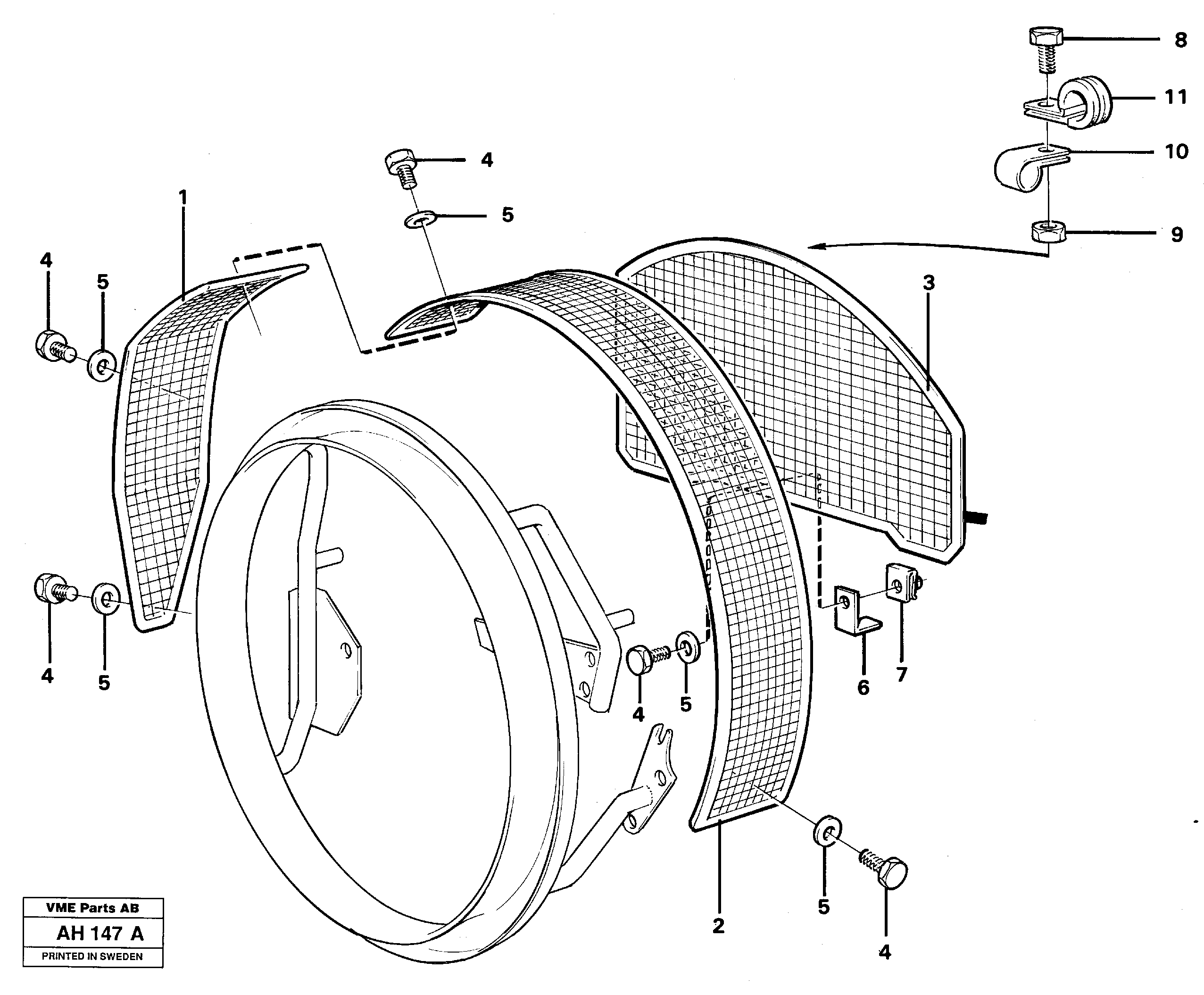 Схема запчастей Volvo L90B - 11693 Fan shroud L90B VOLVO BM VOLVO BM L90B