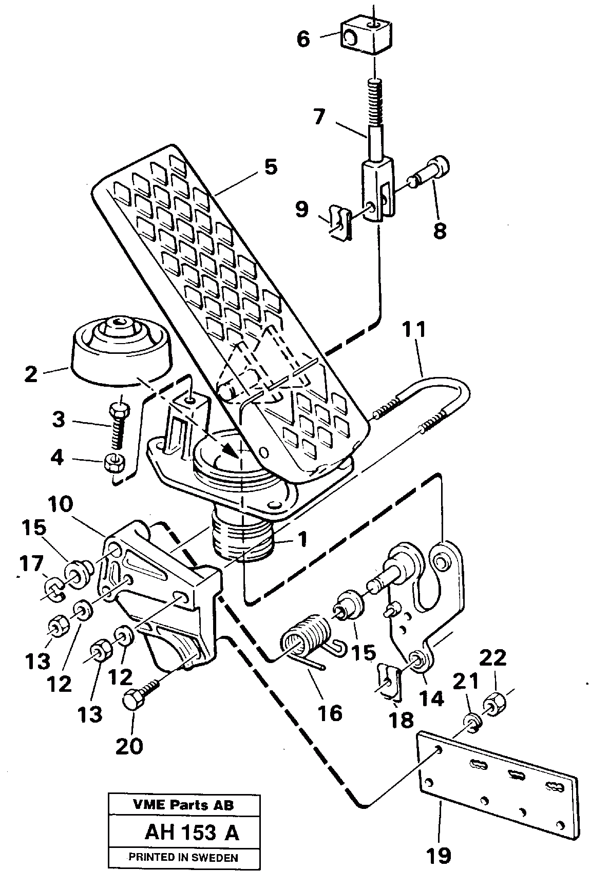 Схема запчастей Volvo L90B - 89881 Pedal L90B VOLVO BM VOLVO BM L90B