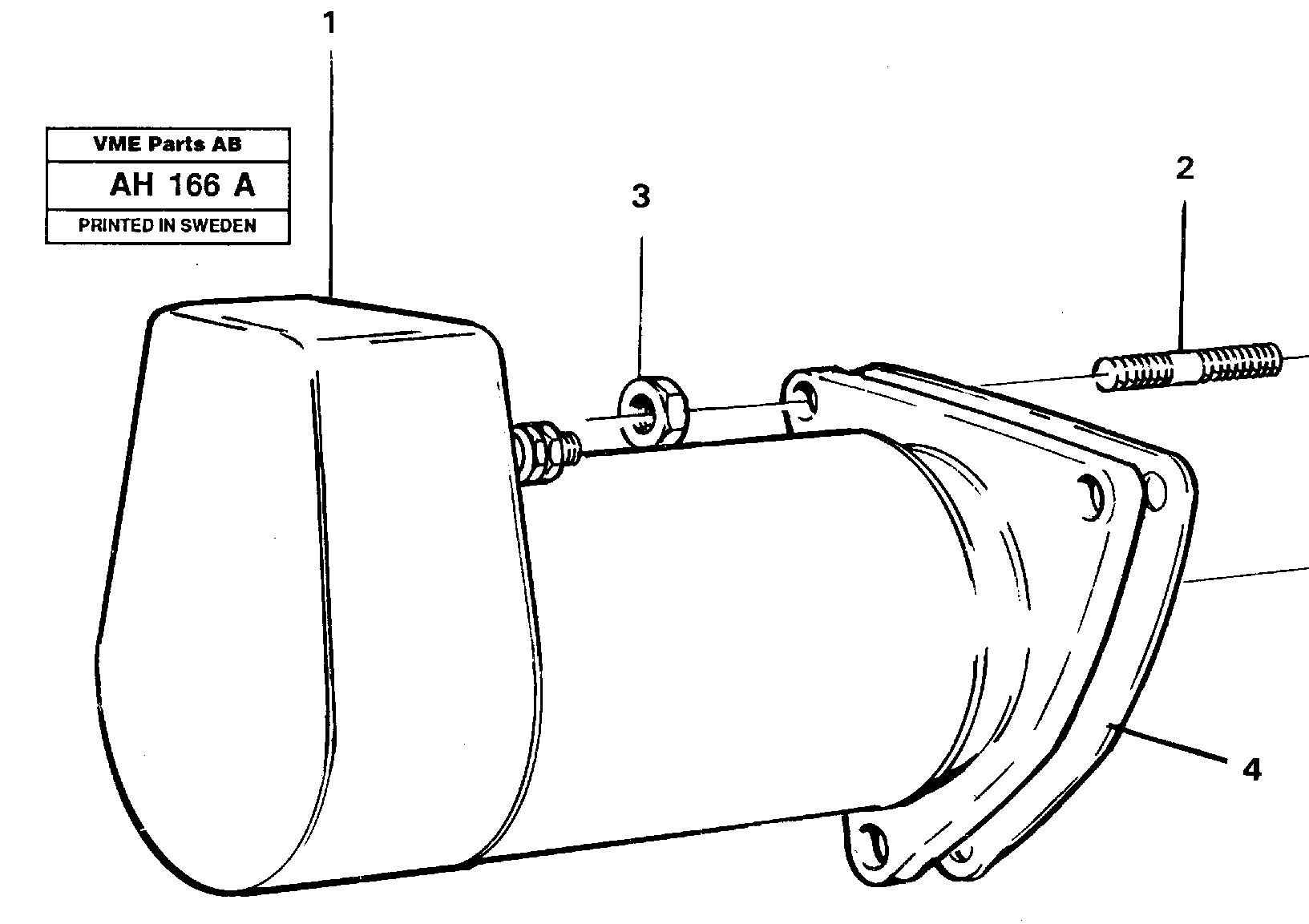 Схема запчастей Volvo L90B - 13712 Starter motor, mounting L90B VOLVO BM VOLVO BM L90B