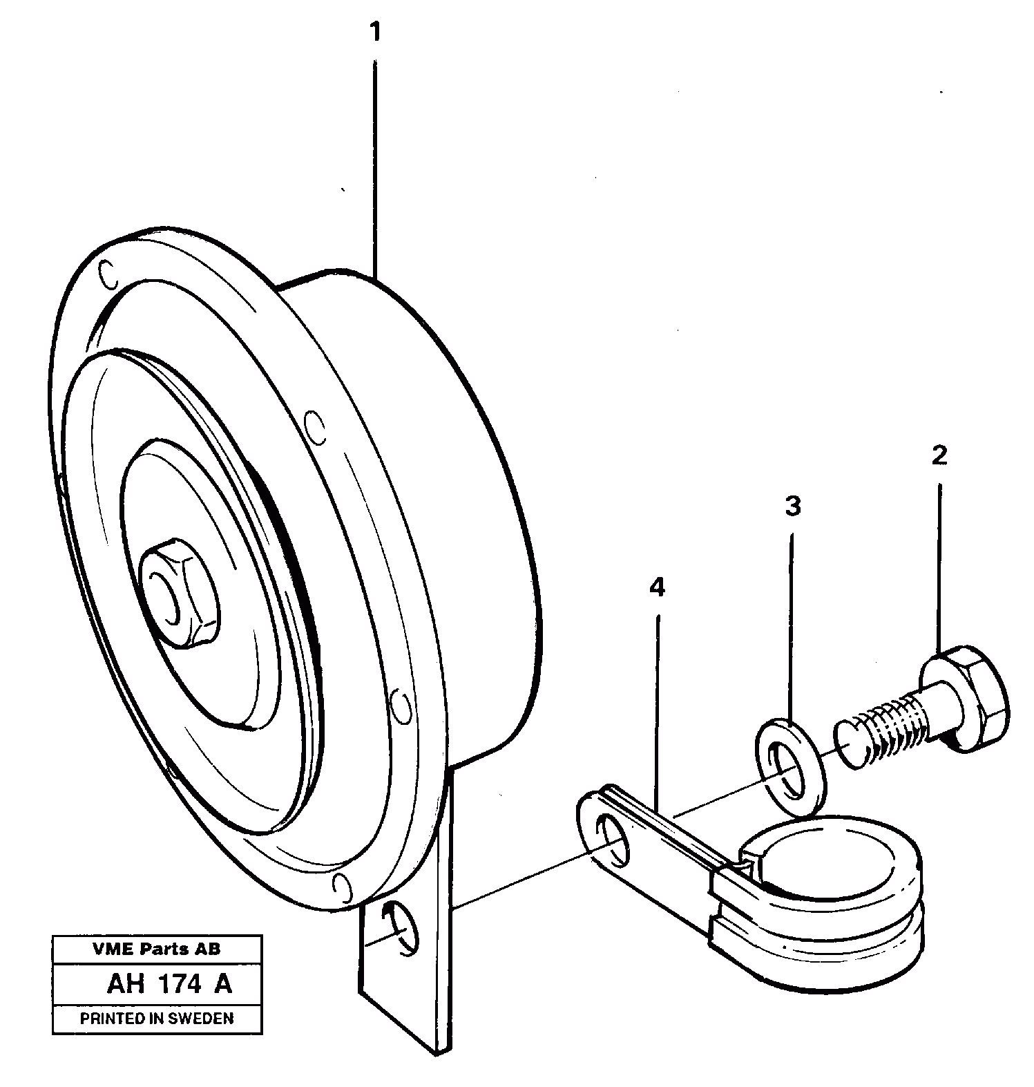 Схема запчастей Volvo L90B - 14656 Compressor horn L90B VOLVO BM VOLVO BM L90B