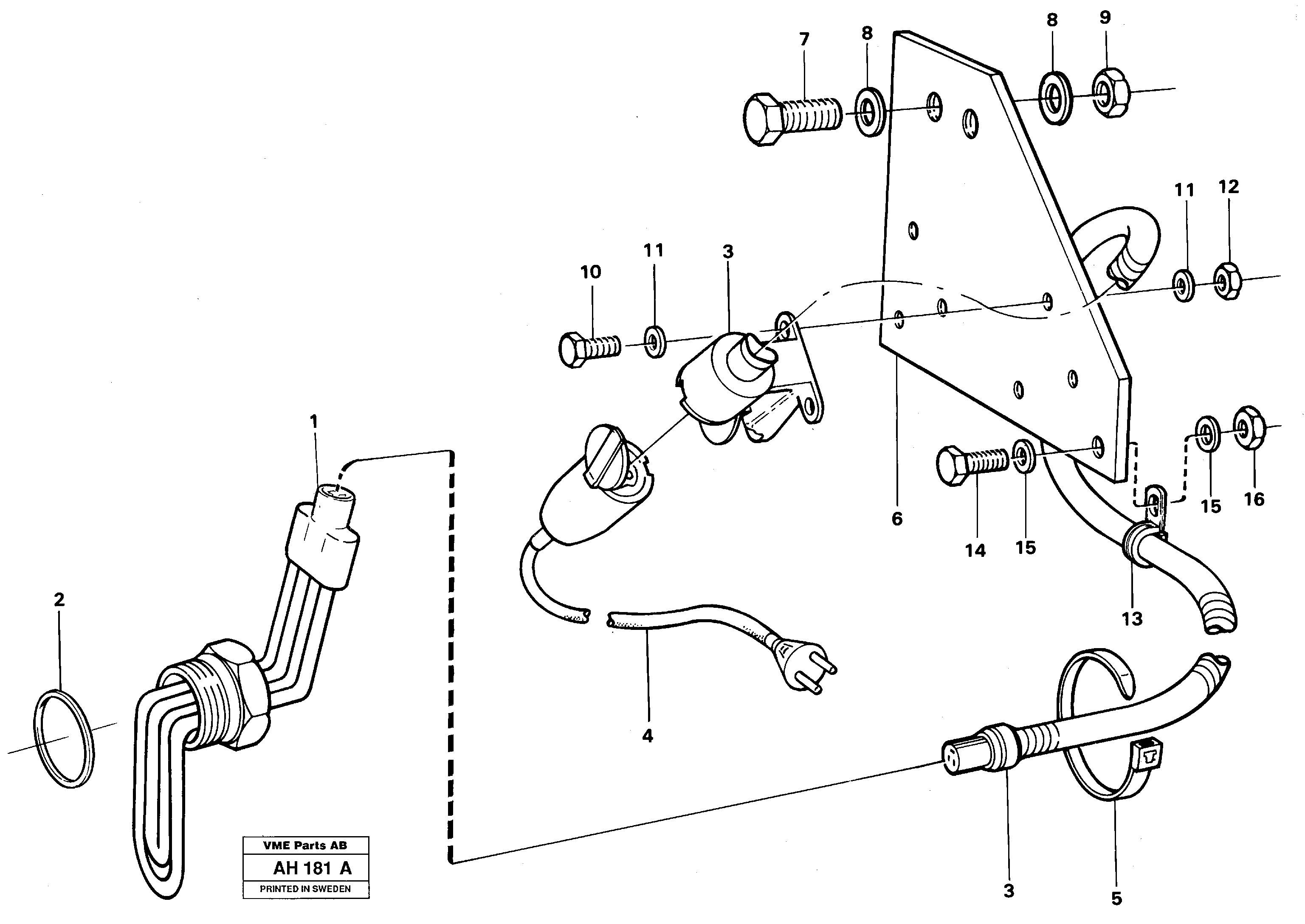 Схема запчастей Volvo L90B - 21265 Engine heater L90B VOLVO BM VOLVO BM L90B