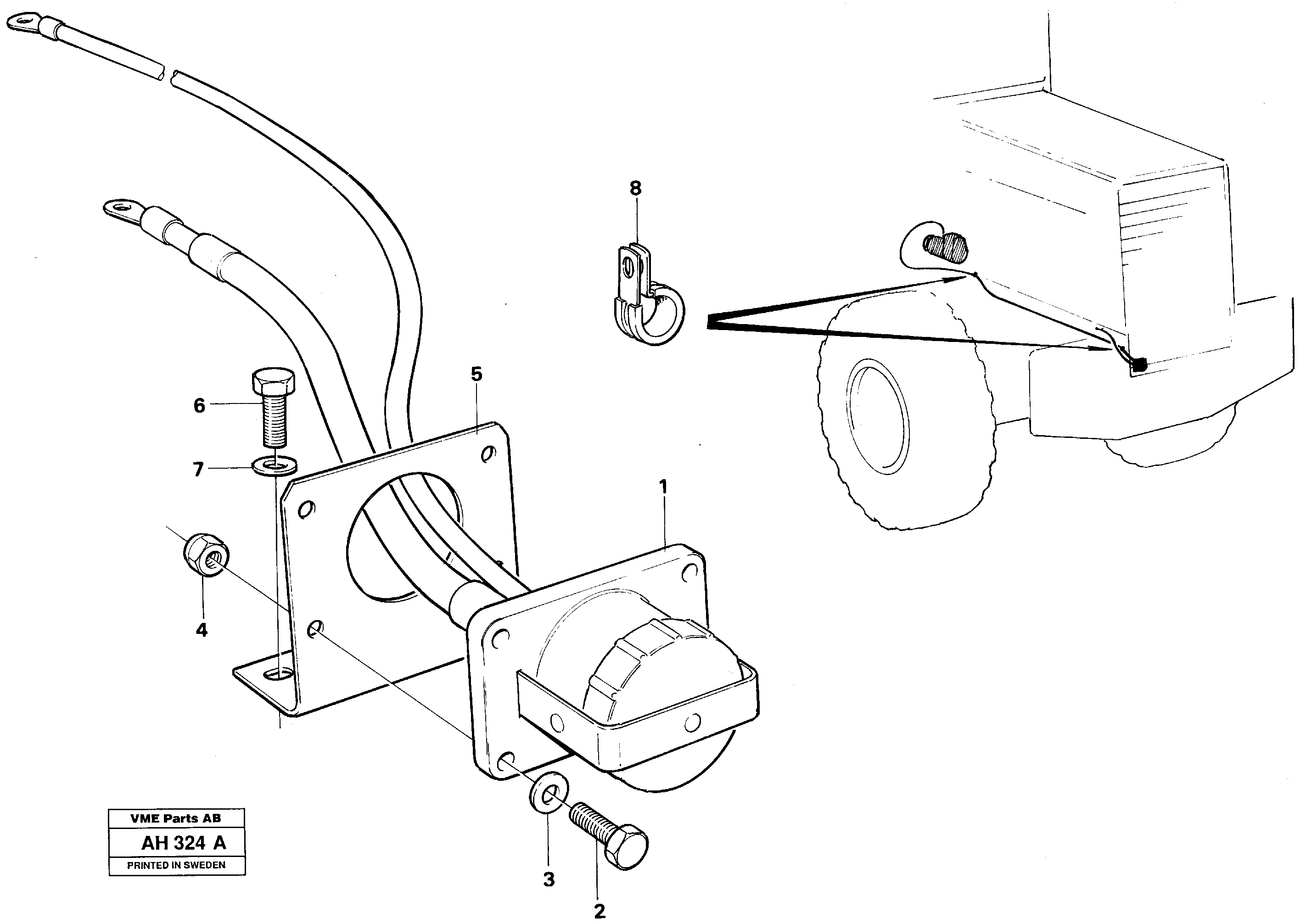 Схема запчастей Volvo L90B - 53298 Auxiliary contact L90B VOLVO BM VOLVO BM L90B