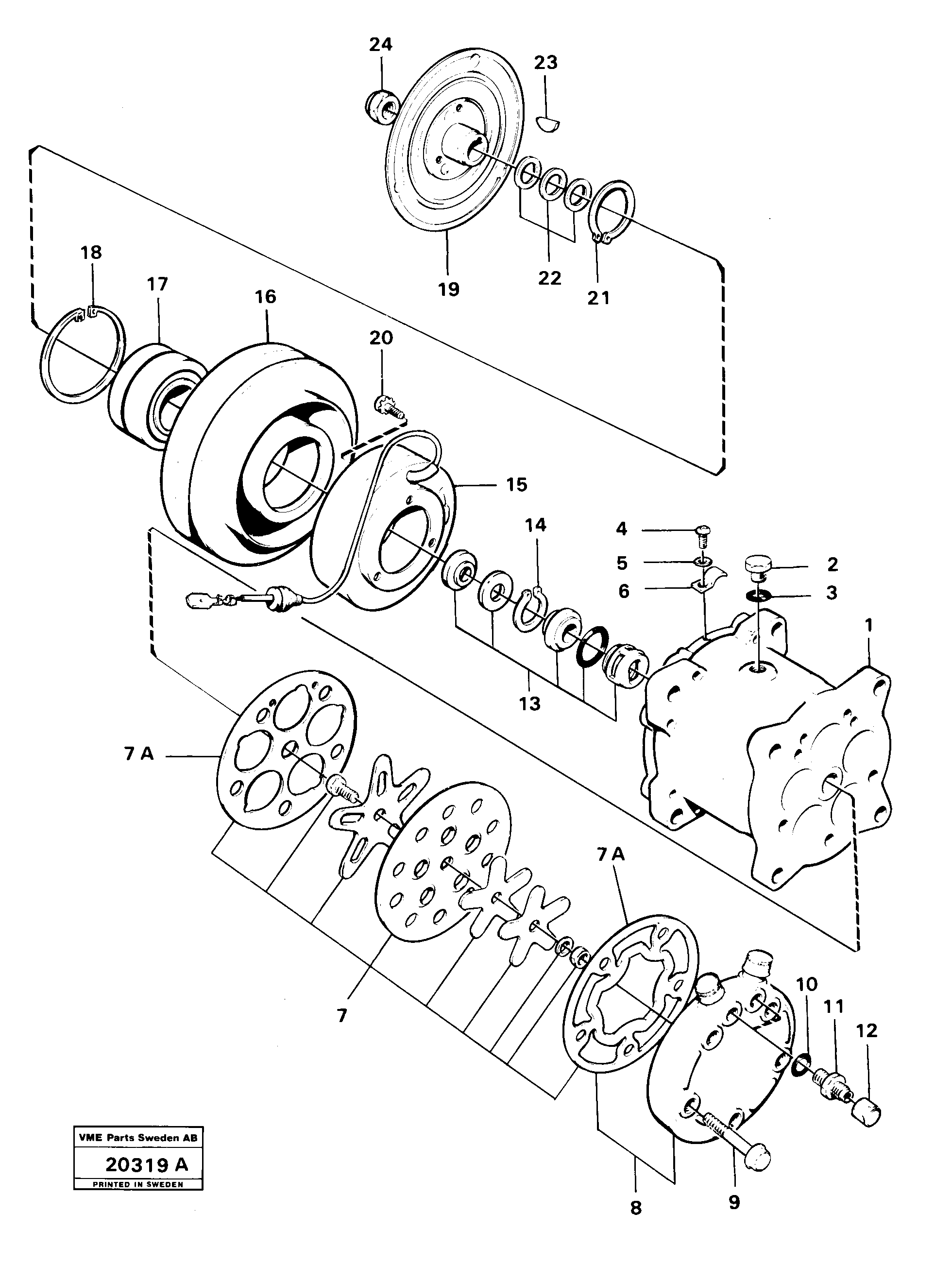 Схема запчастей Volvo L120 - 47891 Air compressor L120 Volvo BM L120