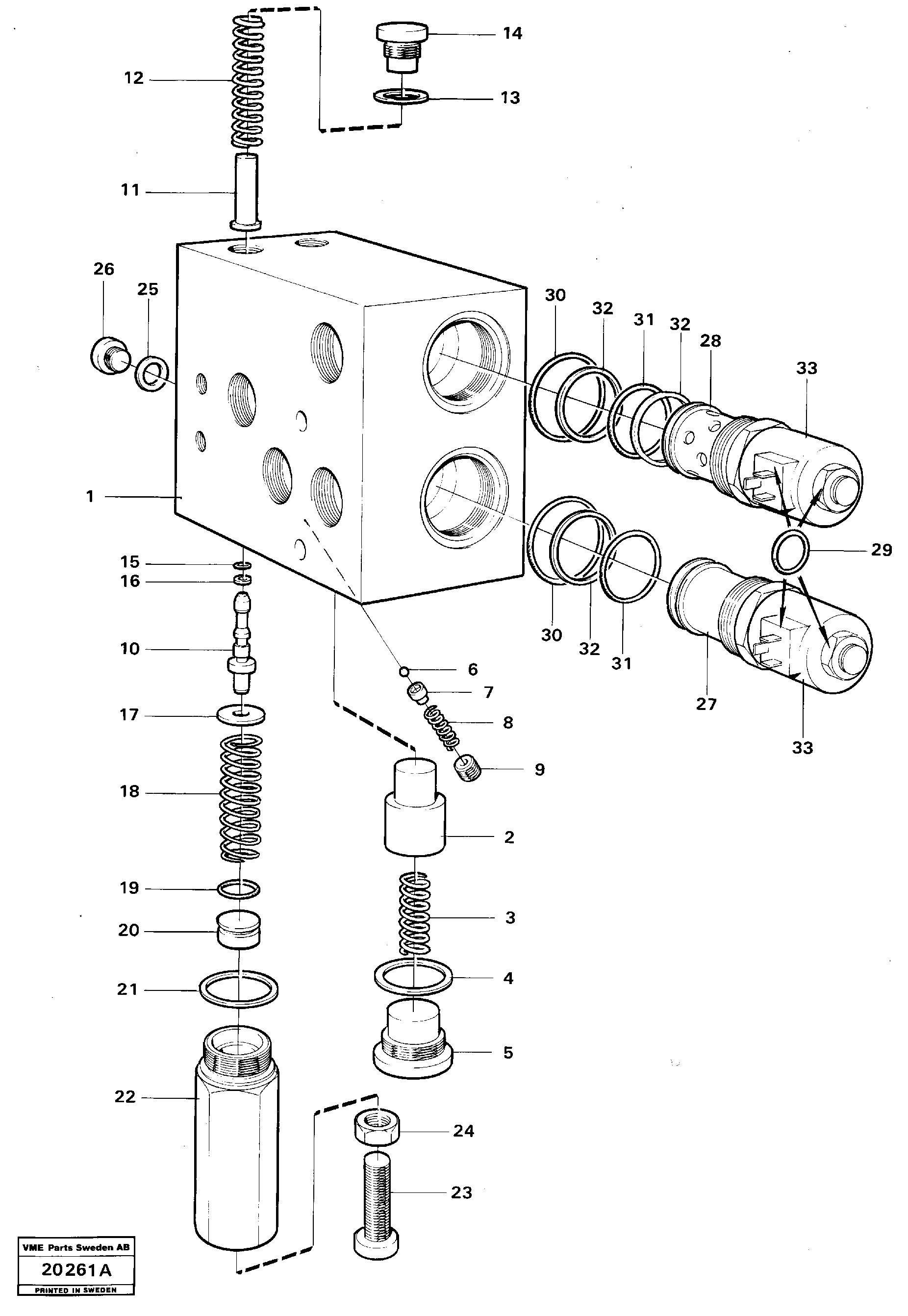 Схема запчастей Volvo L120 - 19445 Valves L120 Volvo BM L120