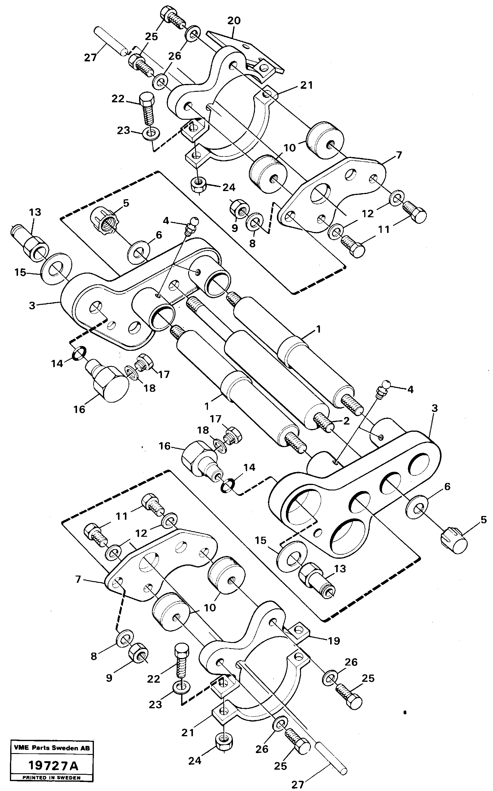 Схема запчастей Volvo L120 - 1964 Automatic hose coupling (ahc) L120 Volvo BM L120