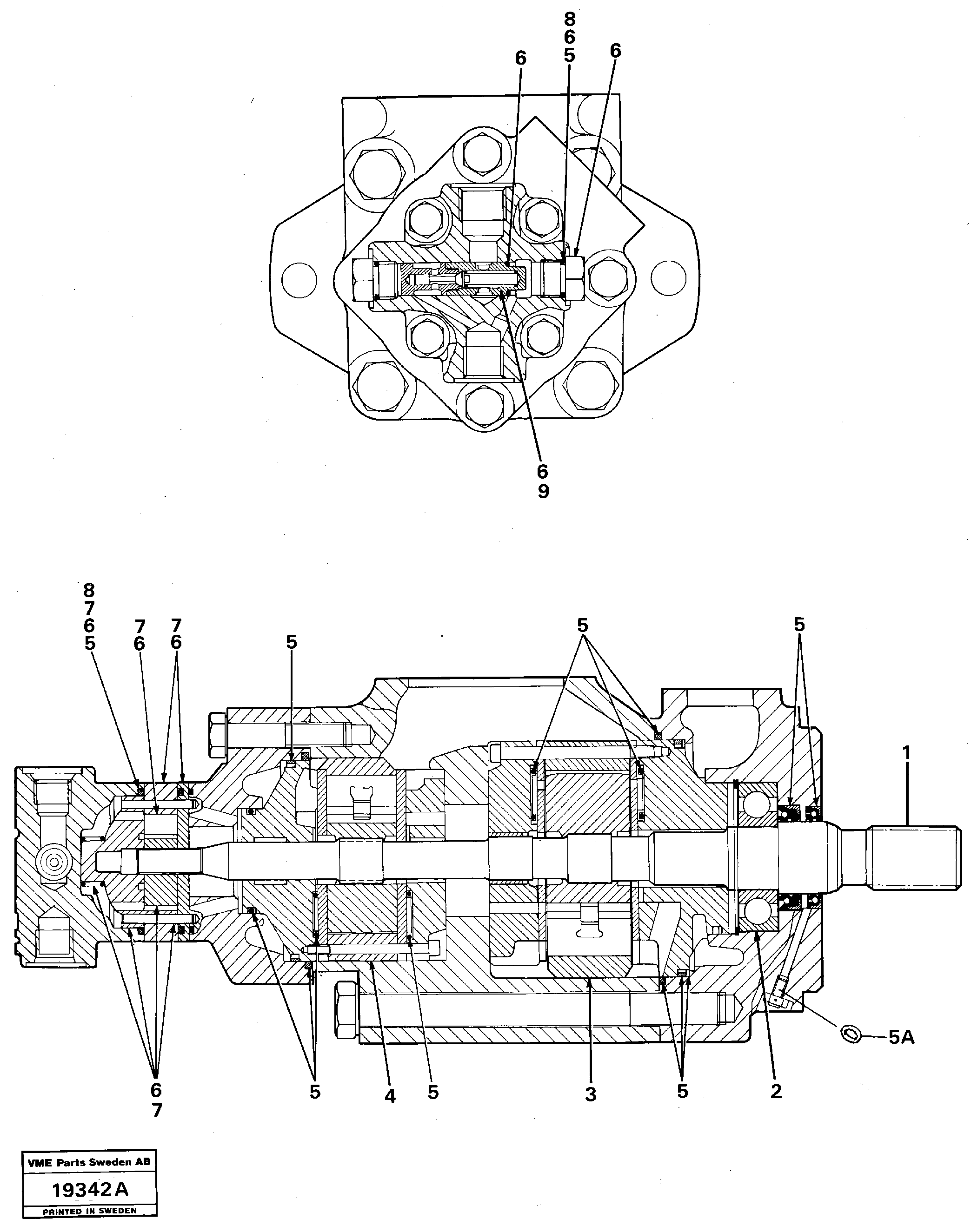 Схема запчастей Volvo L120 - 31554 Гидронасос (основной насос) L120 Volvo BM L120