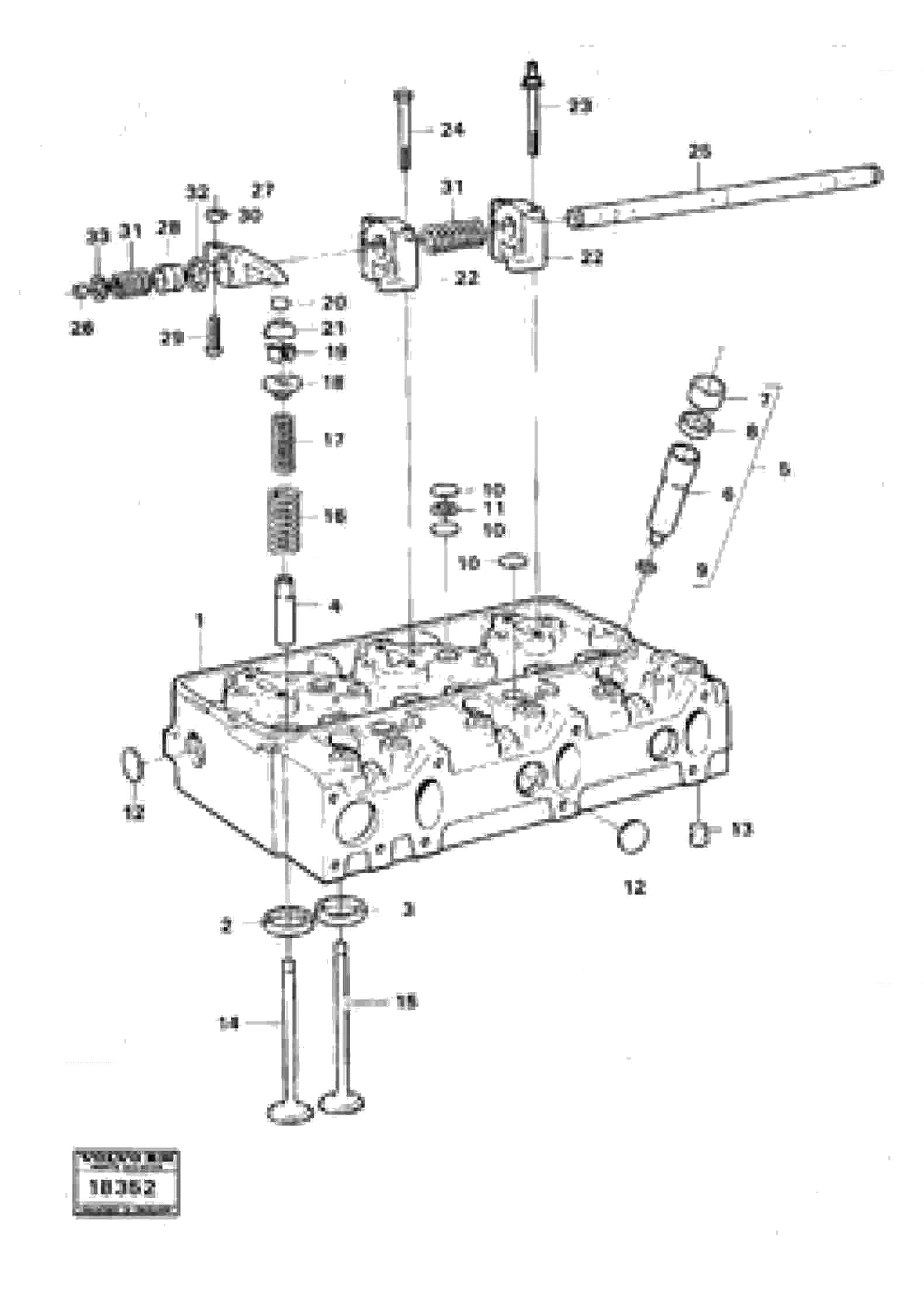 Схема запчастей Volvo L120 - 15391 Головка блока цилиндров L120 Volvo BM L120