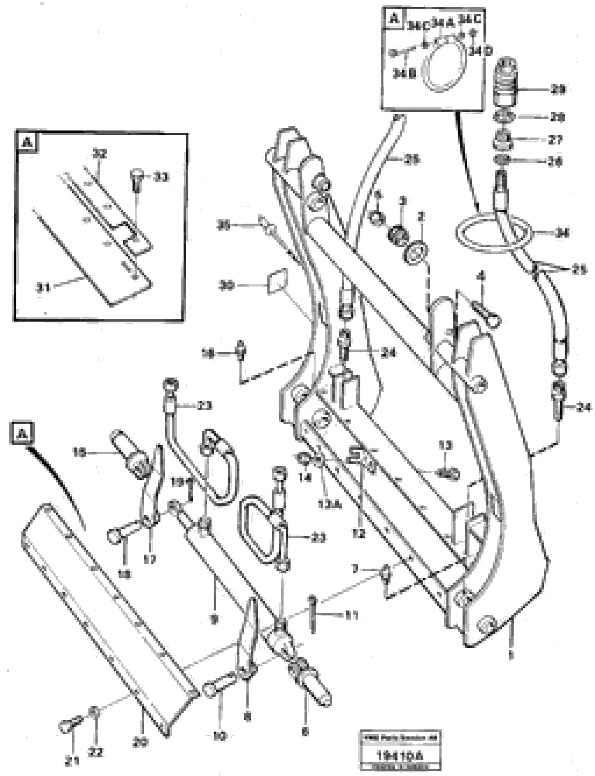 Схема запчастей Volvo L120 - 28790 Hydraulic attachment bracket L120 Volvo BM L120