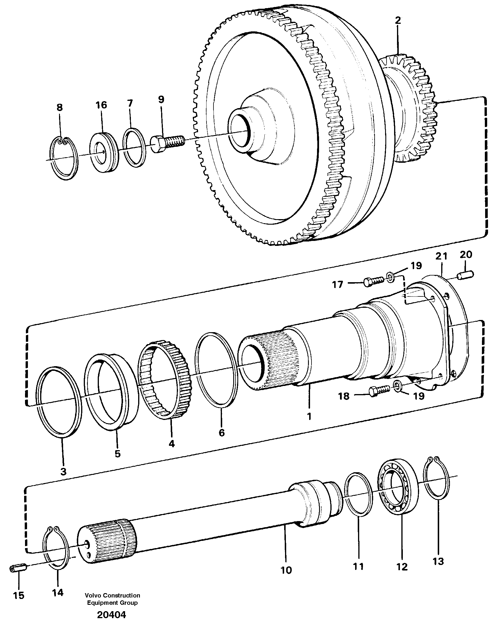 Схема запчастей Volvo L120 - 15878 Torque converter L120 Volvo BM L120