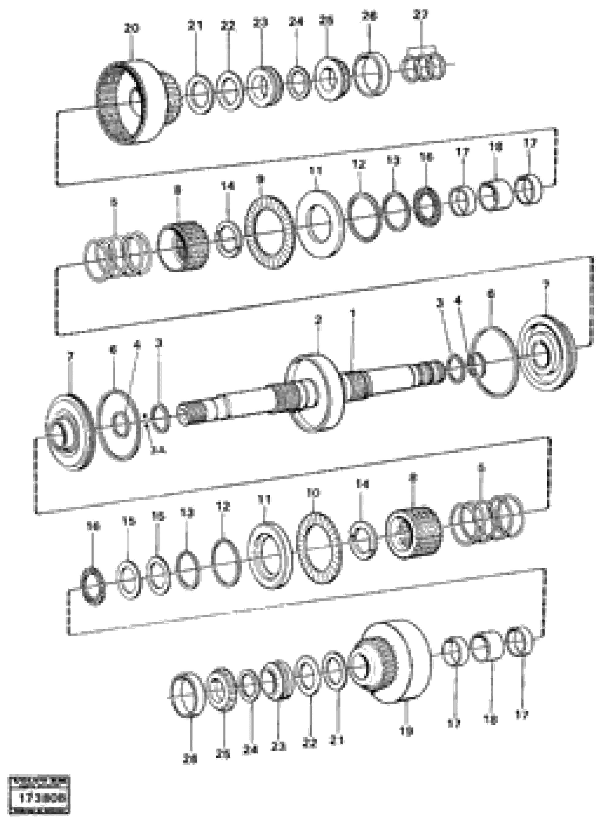 Схема запчастей Volvo L120 - 15881 Clutches forward and reverse L120 Volvo BM L120