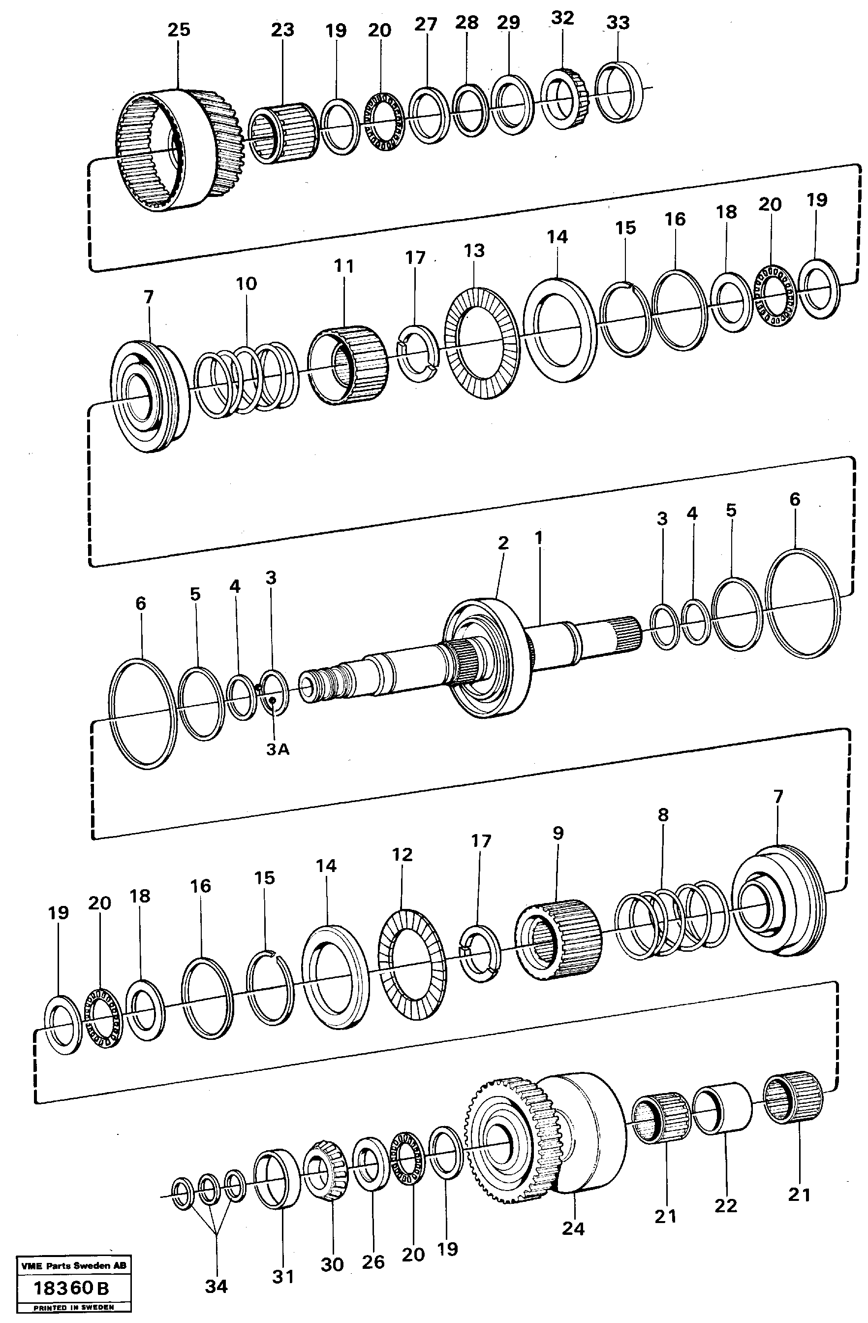 Схема запчастей Volvo L120 - 19149 Clutches 1:st and 2:nd speeds L120 Volvo BM L120