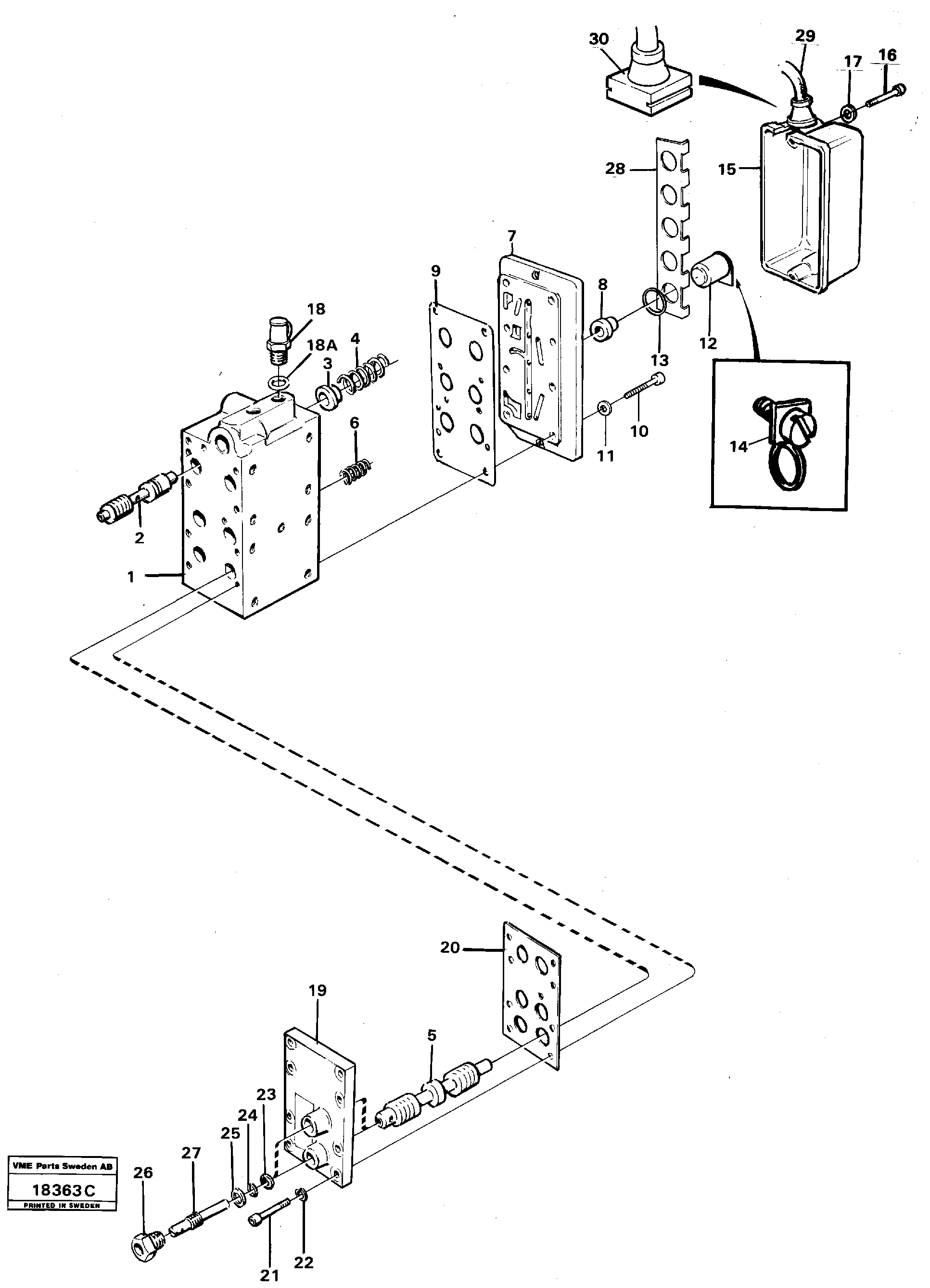 Схема запчастей Volvo L120 - 91672 Range selector valve L120 Volvo BM L120