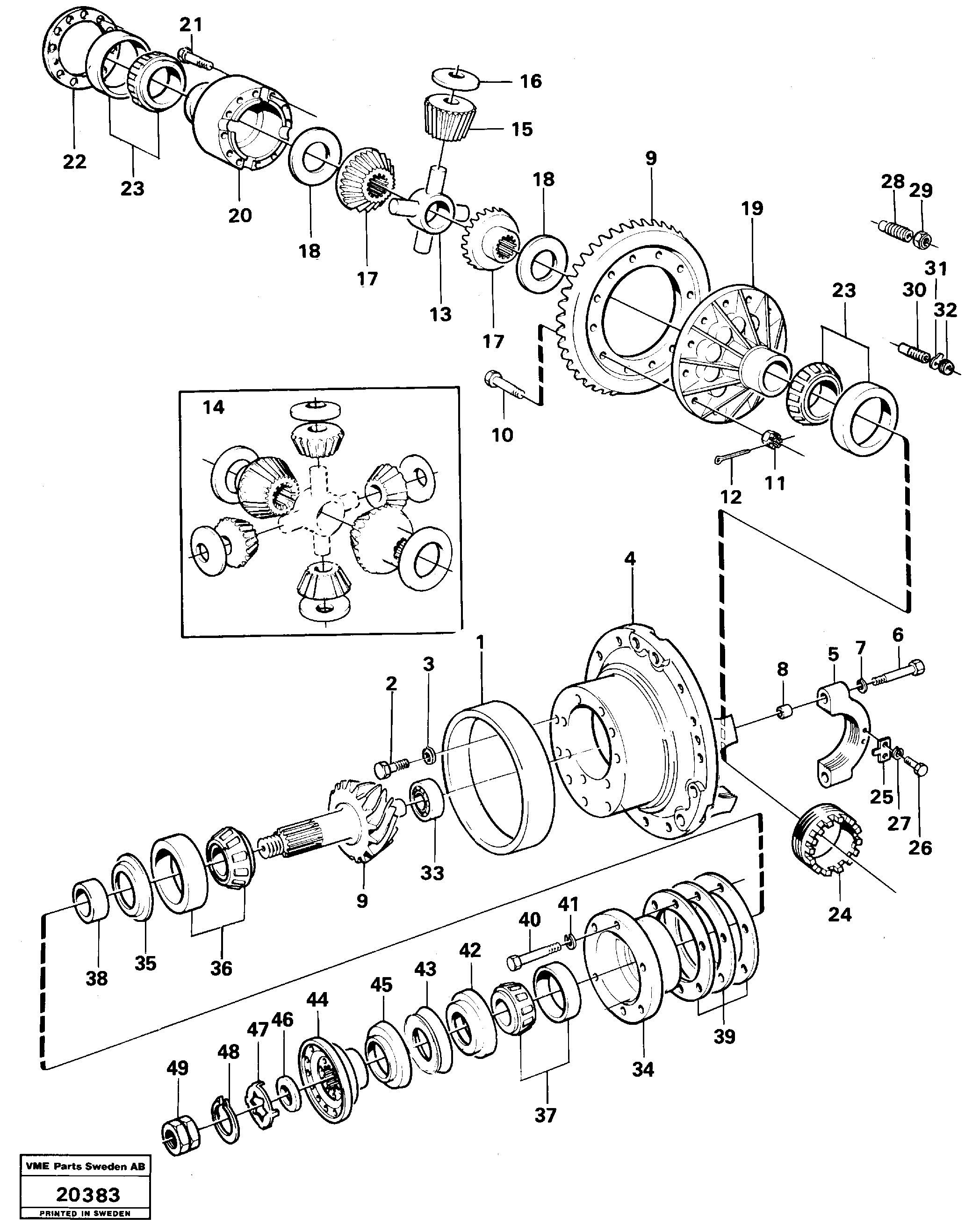 Схема запчастей Volvo L120 - 17933 Final drive, rear L120 Volvo BM L120