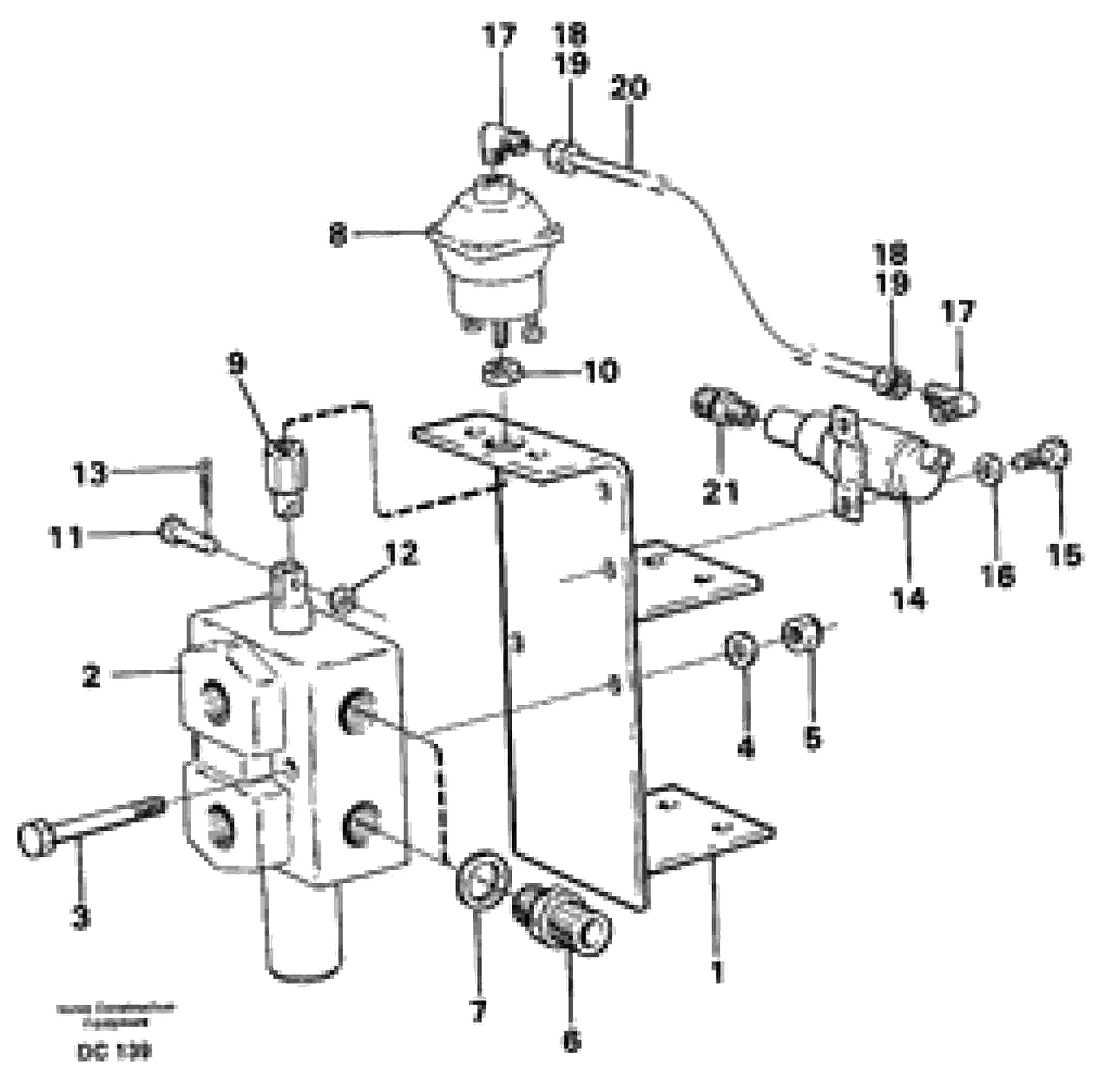 Схема запчастей Volvo L120 - 93533 Reversing valve ATTACHMENTS ATTACHMENTS WHEEL LOADERS GEN. - C