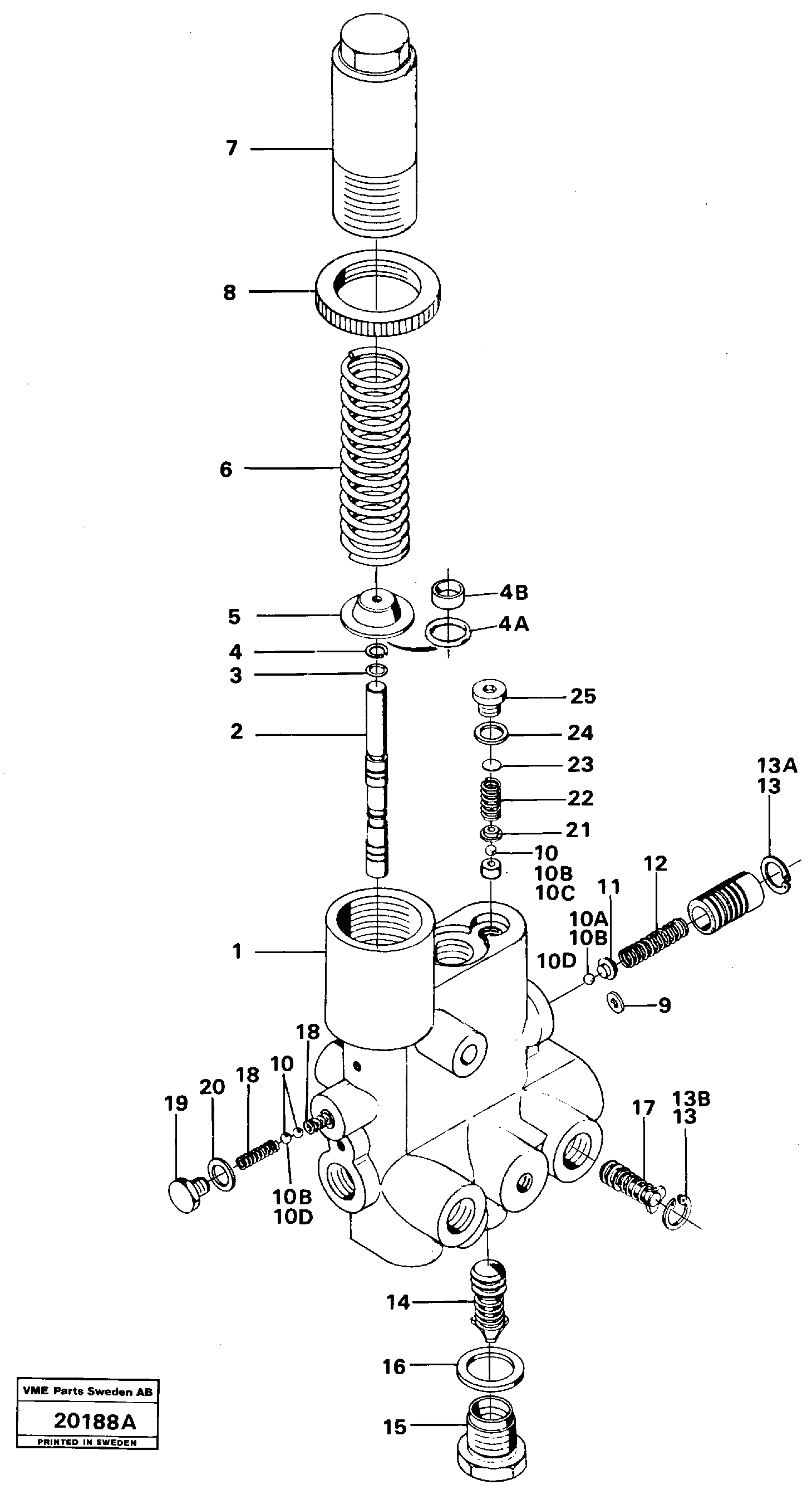 Схема запчастей Volvo L120 - 2849 Valves L120 Volvo BM L120