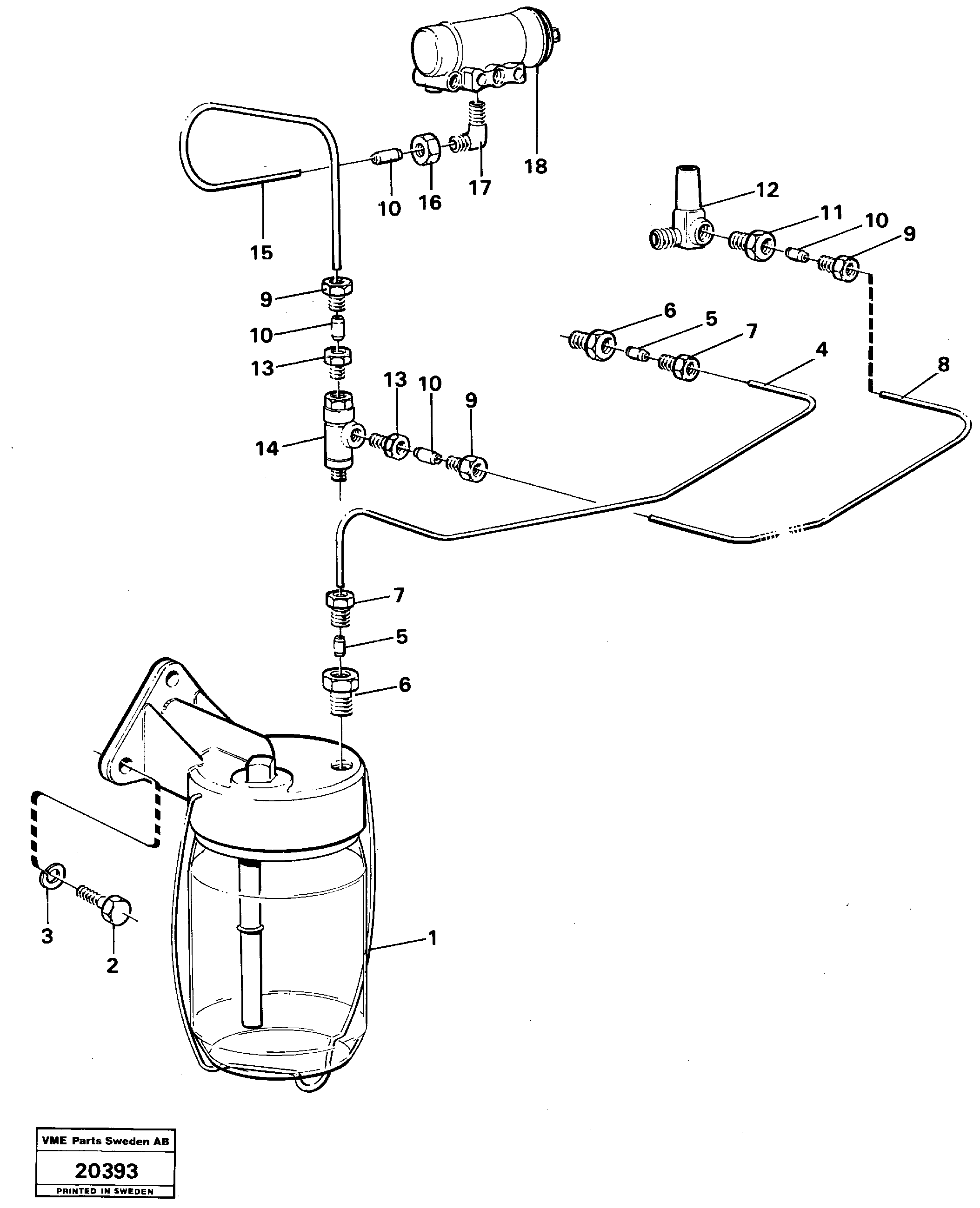 Схема запчастей Volvo L120 - 18287 Anti-freeze reservoir L120 Volvo BM L120