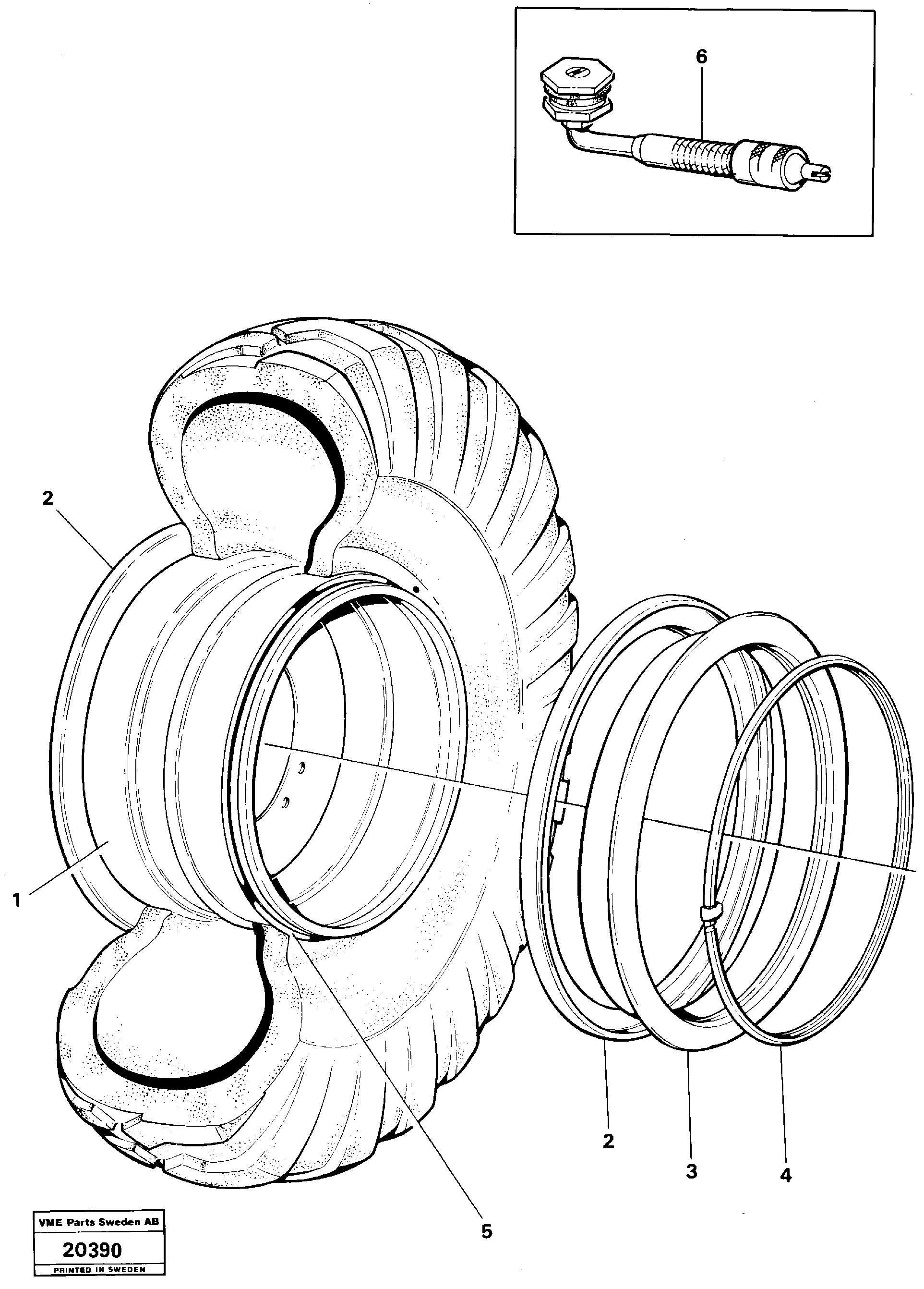 Схема запчастей Volvo L120 - 17370 Rim L120 Volvo BM L120