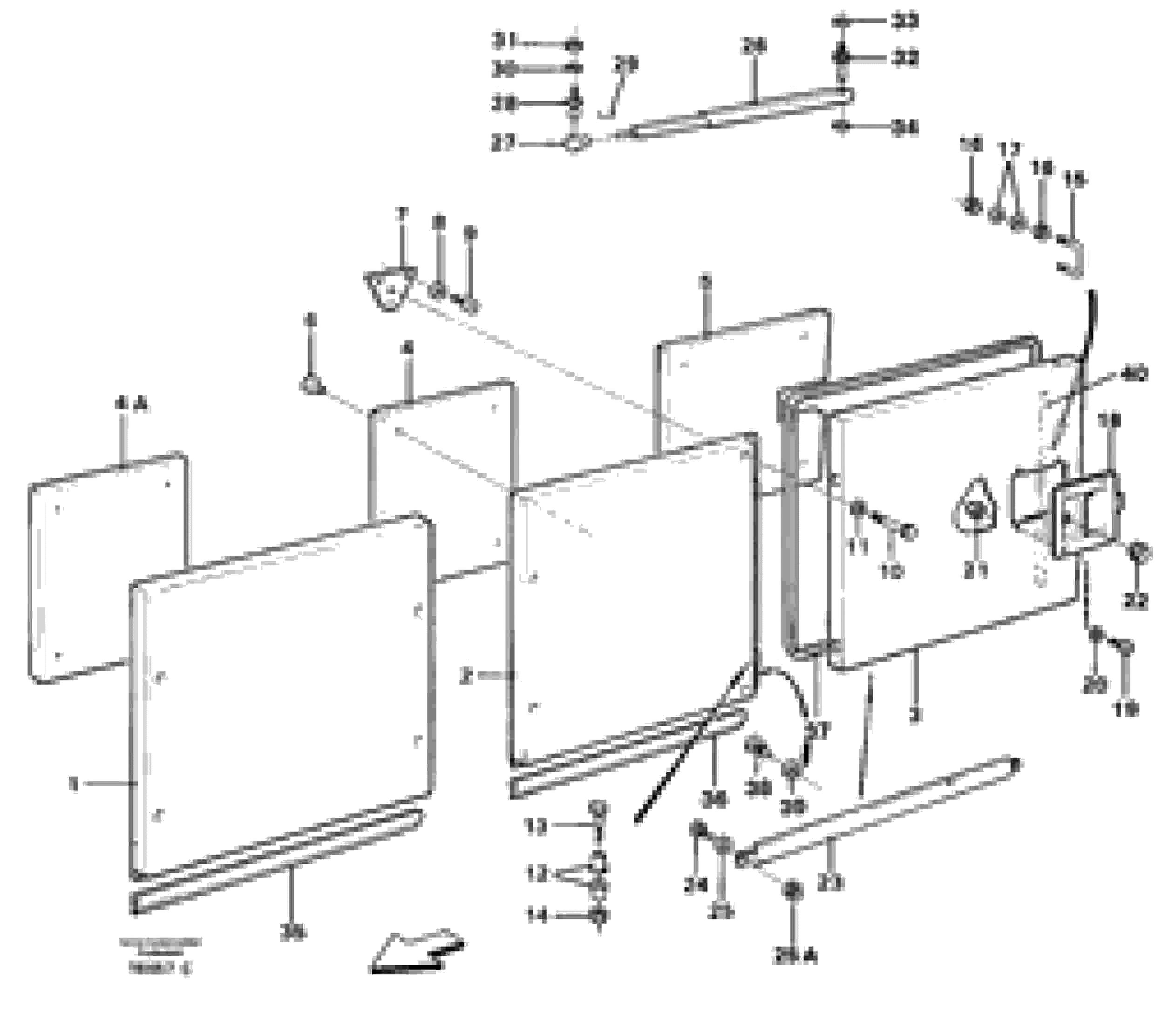 Схема запчастей Volvo L120 - 23013 Side hatches L120 Volvo BM L120