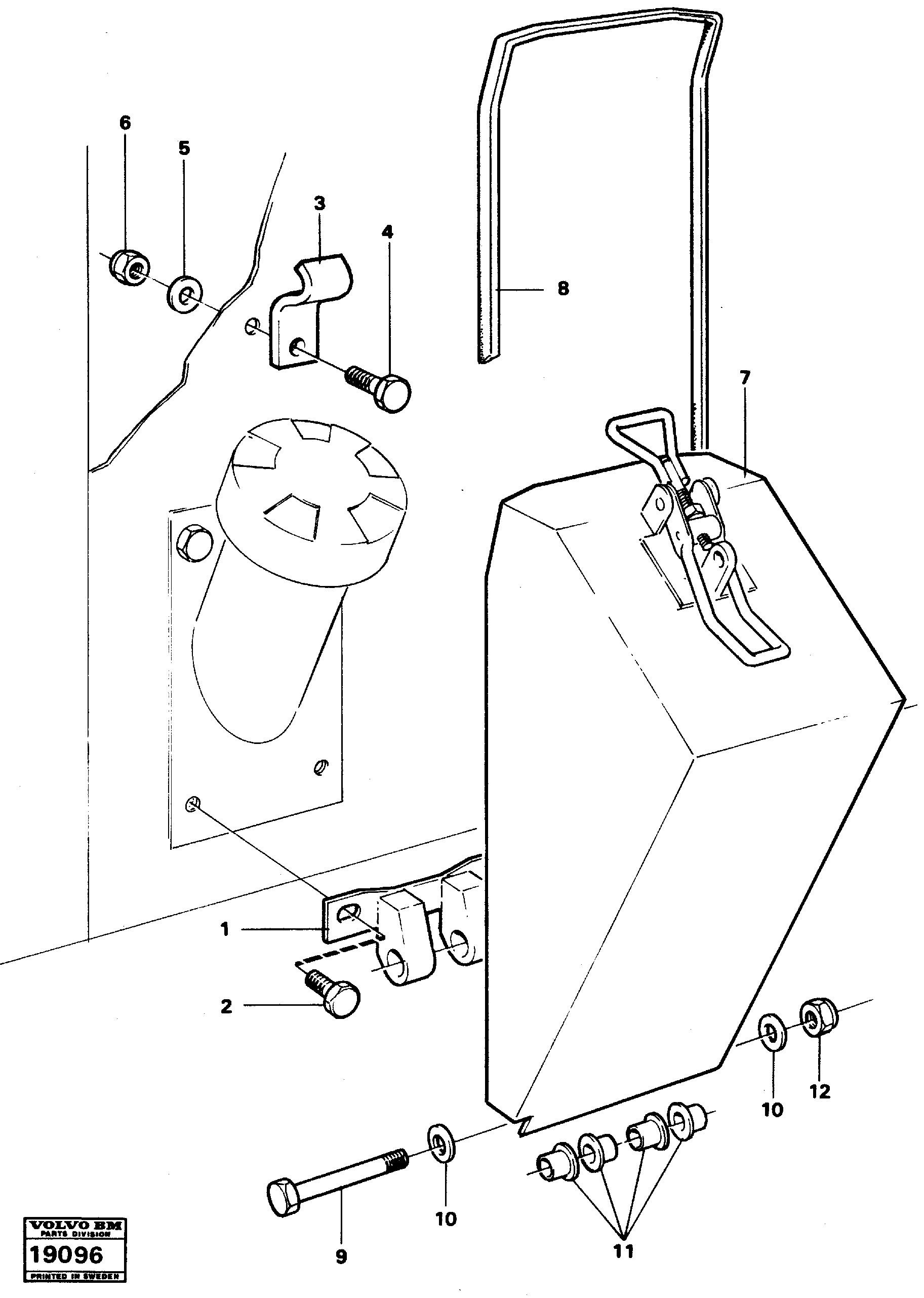 Схема запчастей Volvo L120 - 23017 Protection for fuel inlet L120 Volvo BM L120