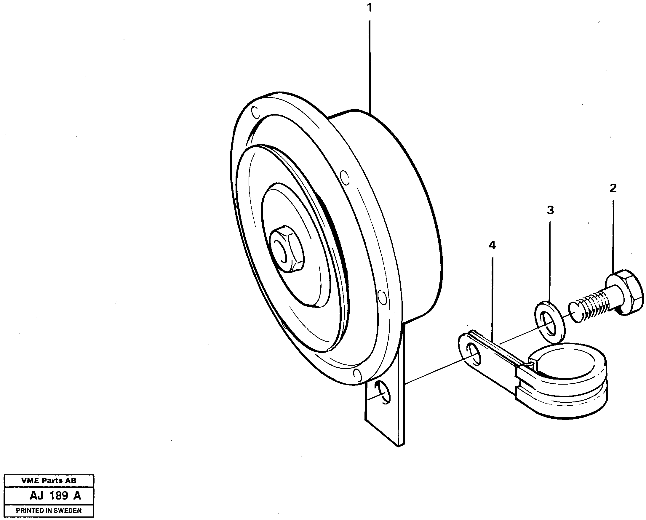 Схема запчастей Volvo L120B - 10413 Compressor horn L120B VOLVO BM VOLVO BM L120B