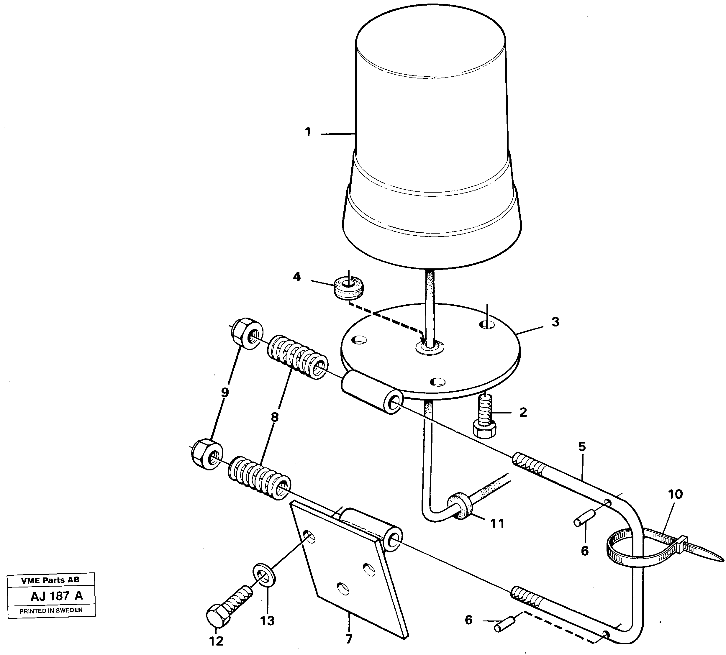 Схема запчастей Volvo L120B - 22917 Rotating beacon L120B VOLVO BM VOLVO BM L120B