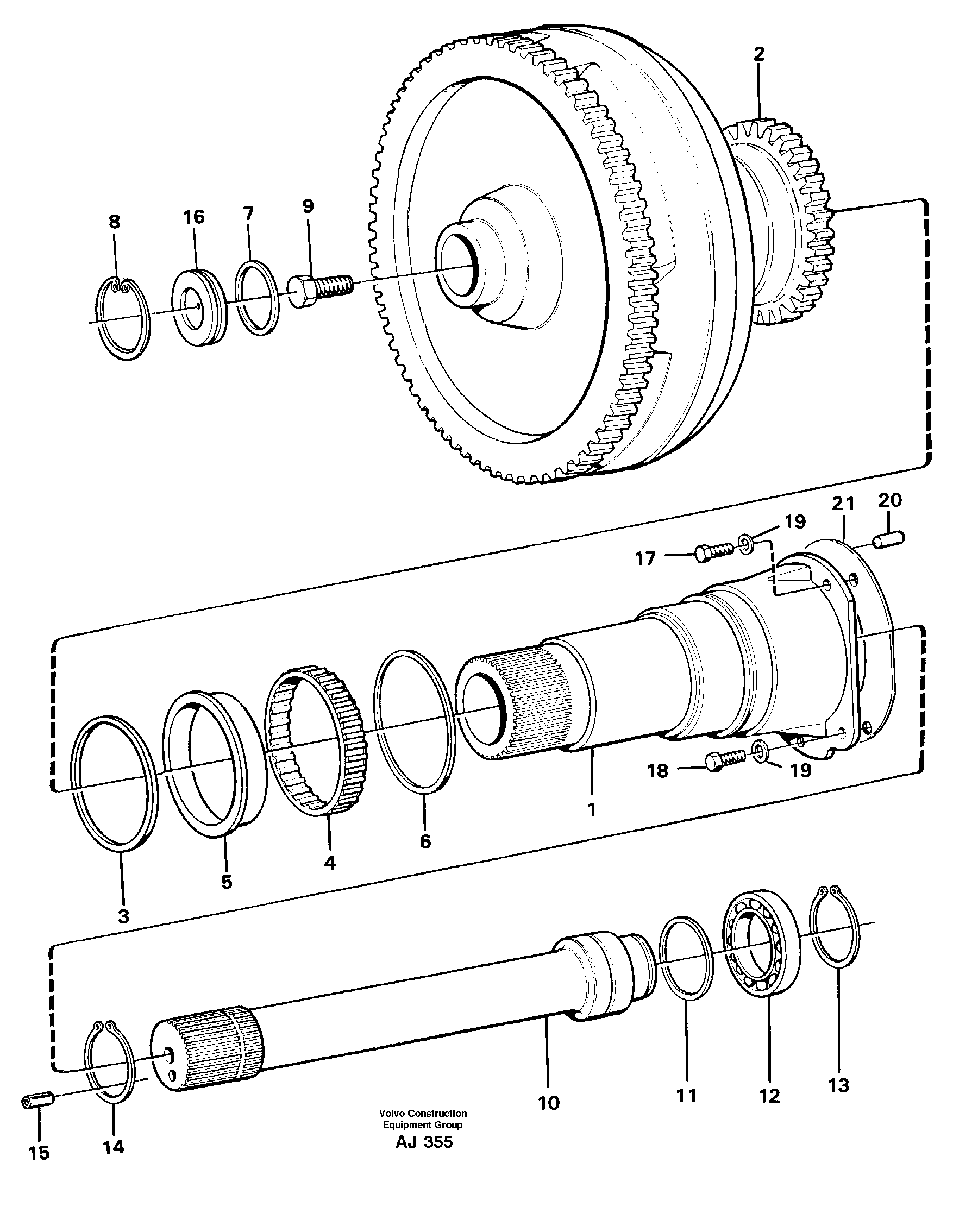 Схема запчастей Volvo L120B - 13995 Torque converter L120B VOLVO BM VOLVO BM L120B