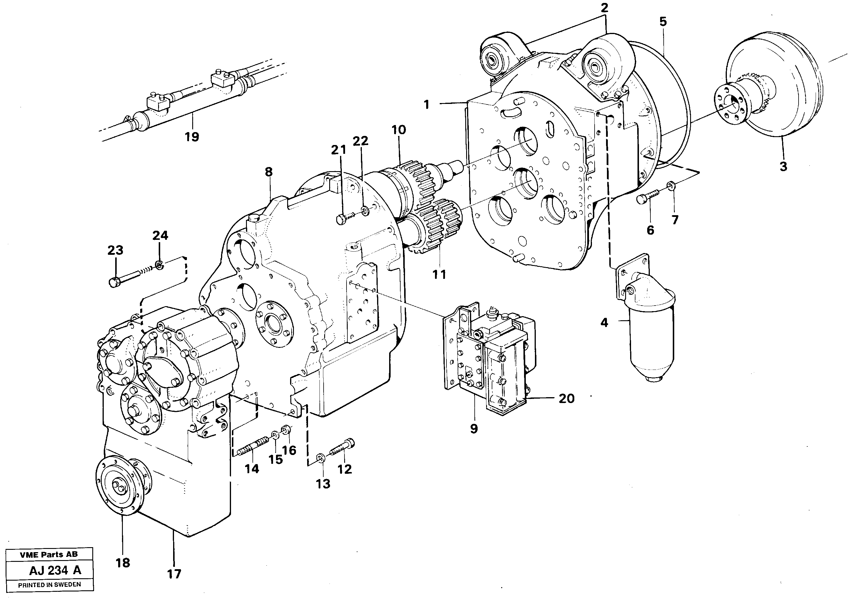 Схема запчастей Volvo L120B - 17802 Hydraulic transmission with fitting parts L120B VOLVO BM VOLVO BM L120B