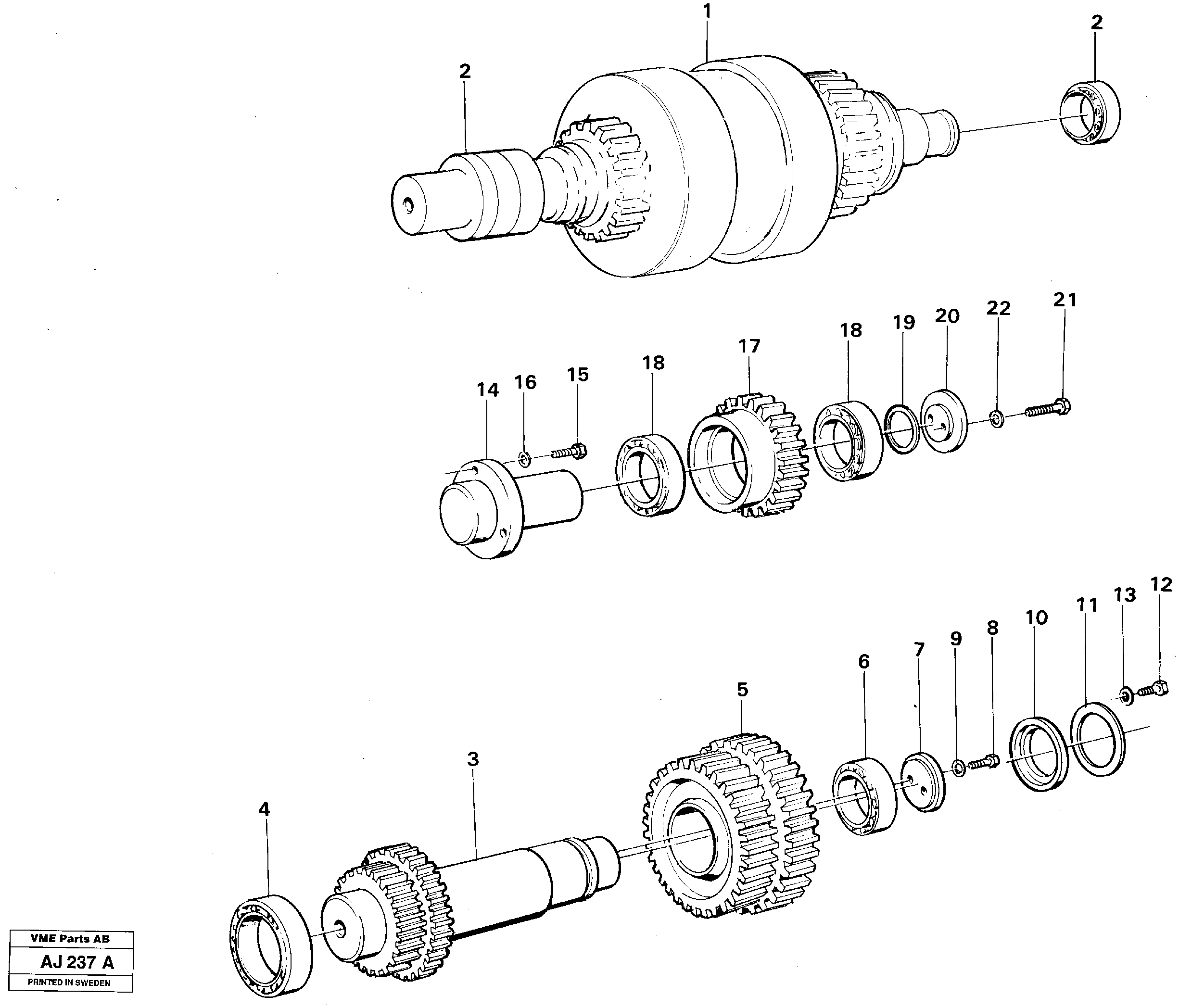 Схема запчастей Volvo L120B - 17804 Clutches,gears and shafts L120B VOLVO BM VOLVO BM L120B