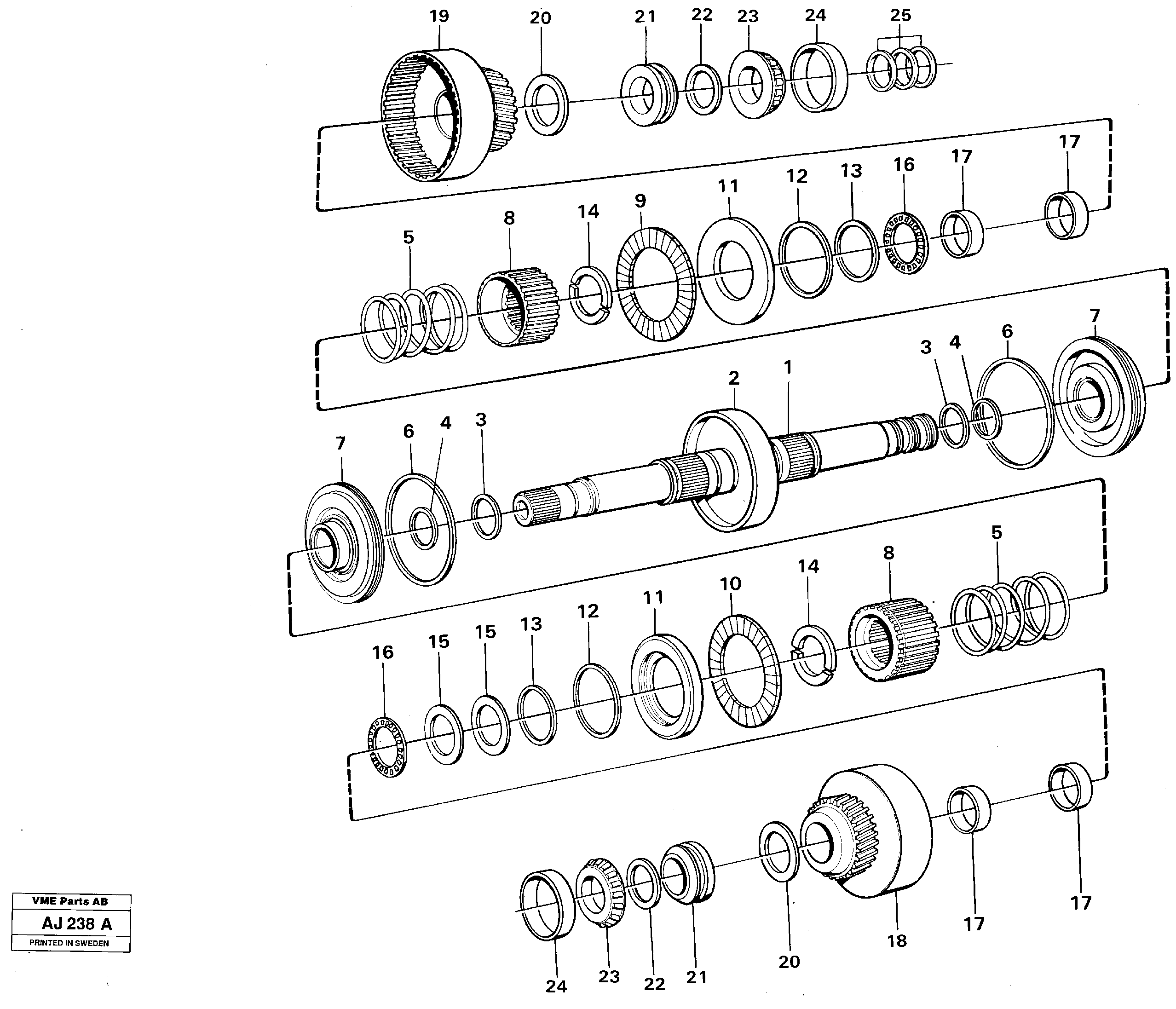 Схема запчастей Volvo L120B - 17805 Clutches forward and reverse L120B VOLVO BM VOLVO BM L120B