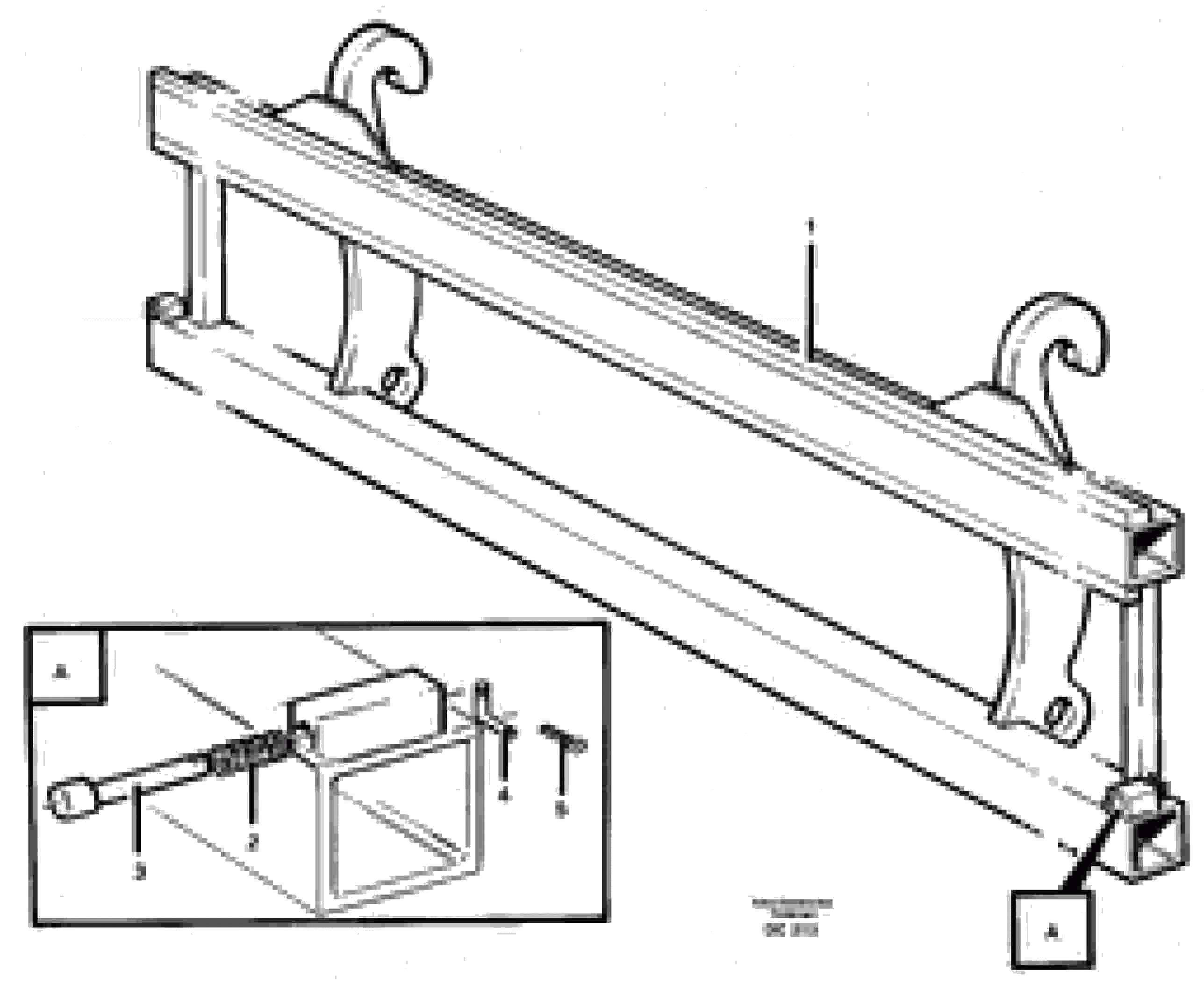 Схема запчастей Volvo L120B - 33988 Fork frame ATTACHMENTS ATTACHMENTS WHEEL LOADERS GEN. - C