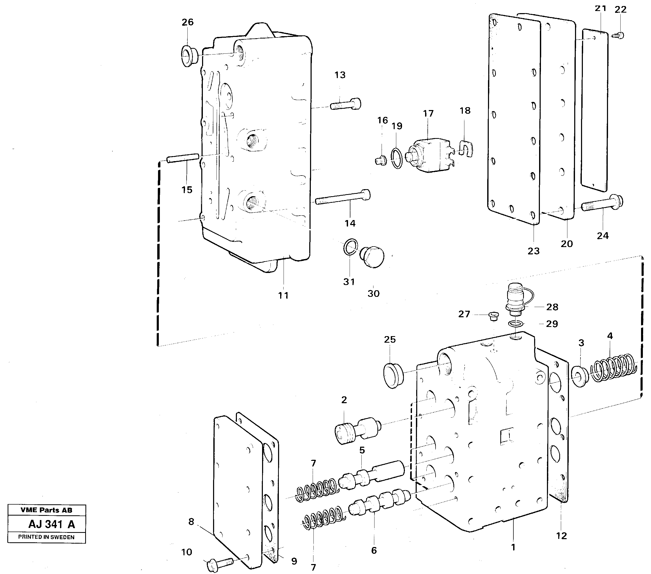 Схема запчастей Volvo L120B - 94768 Range selector valve L120B VOLVO BM VOLVO BM L120B