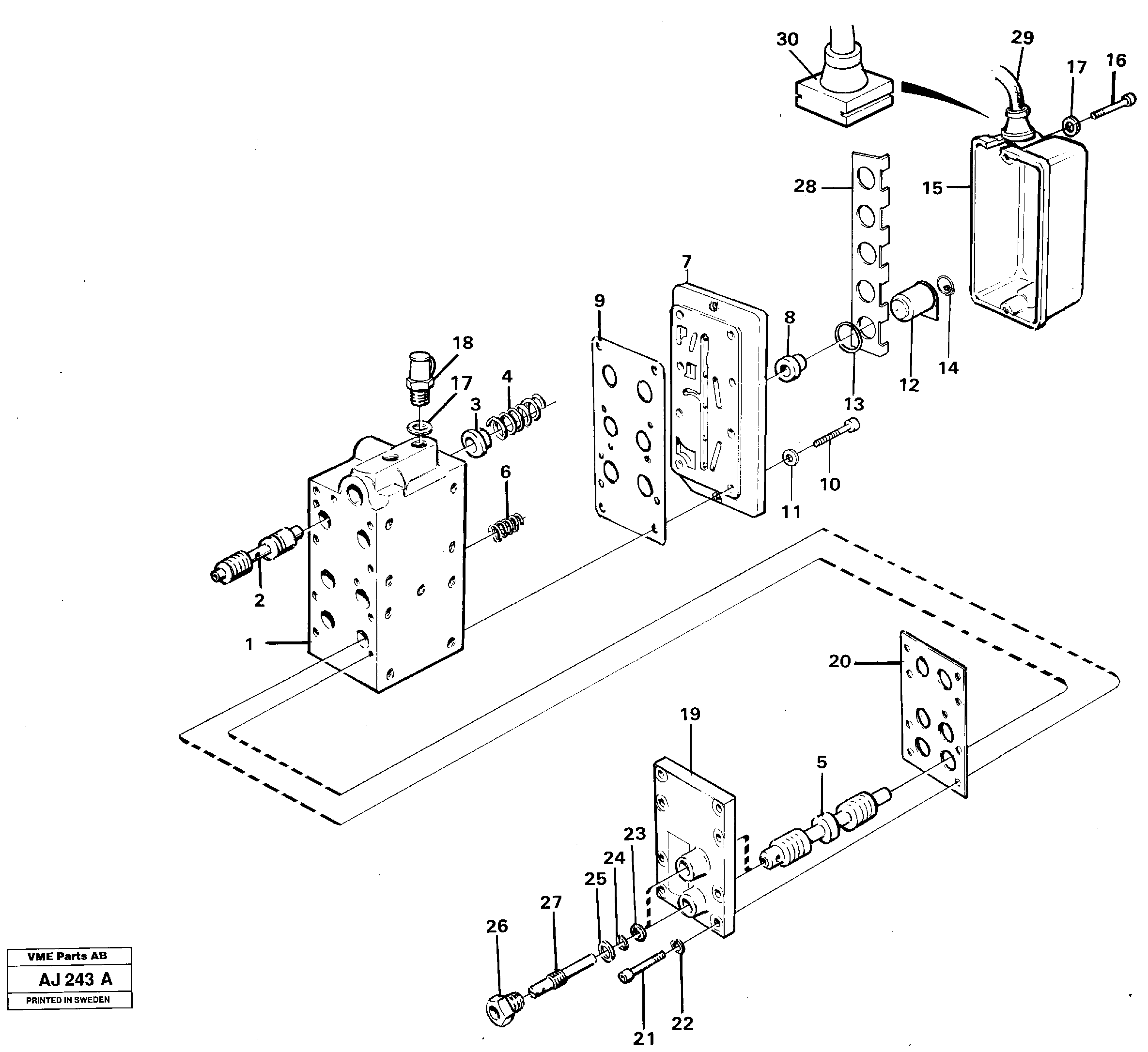 Схема запчастей Volvo L120B - 98435 Range selector valve L120B VOLVO BM VOLVO BM L120B