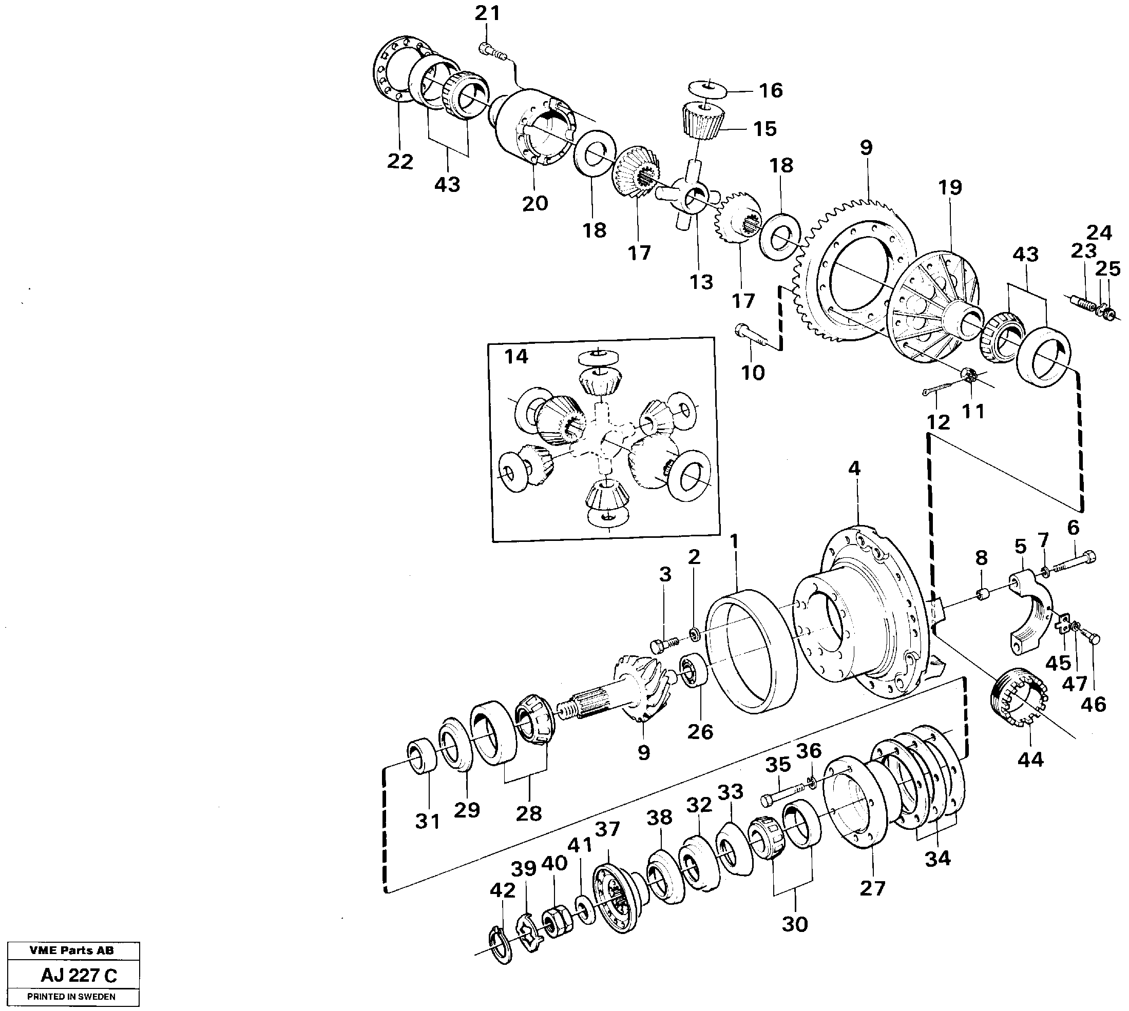 Схема запчастей Volvo L120B - 19853 Final gear, rear Ah 53f, Ah 53h, Ah 60k L120B VOLVO BM VOLVO BM L120B