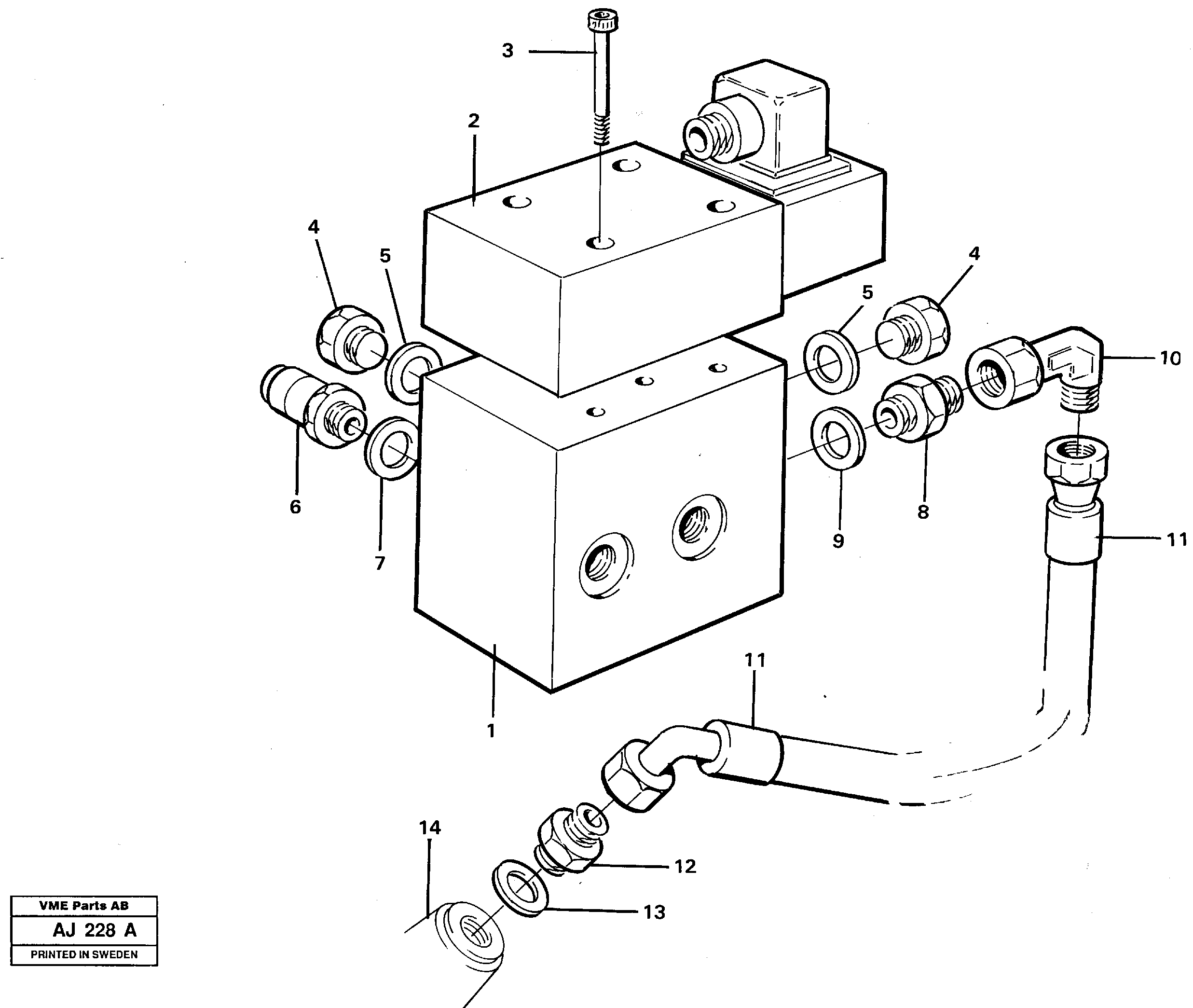 Схема запчастей Volvo L120B - 96263 Differential lock hydraulic line L120B VOLVO BM VOLVO BM L120B