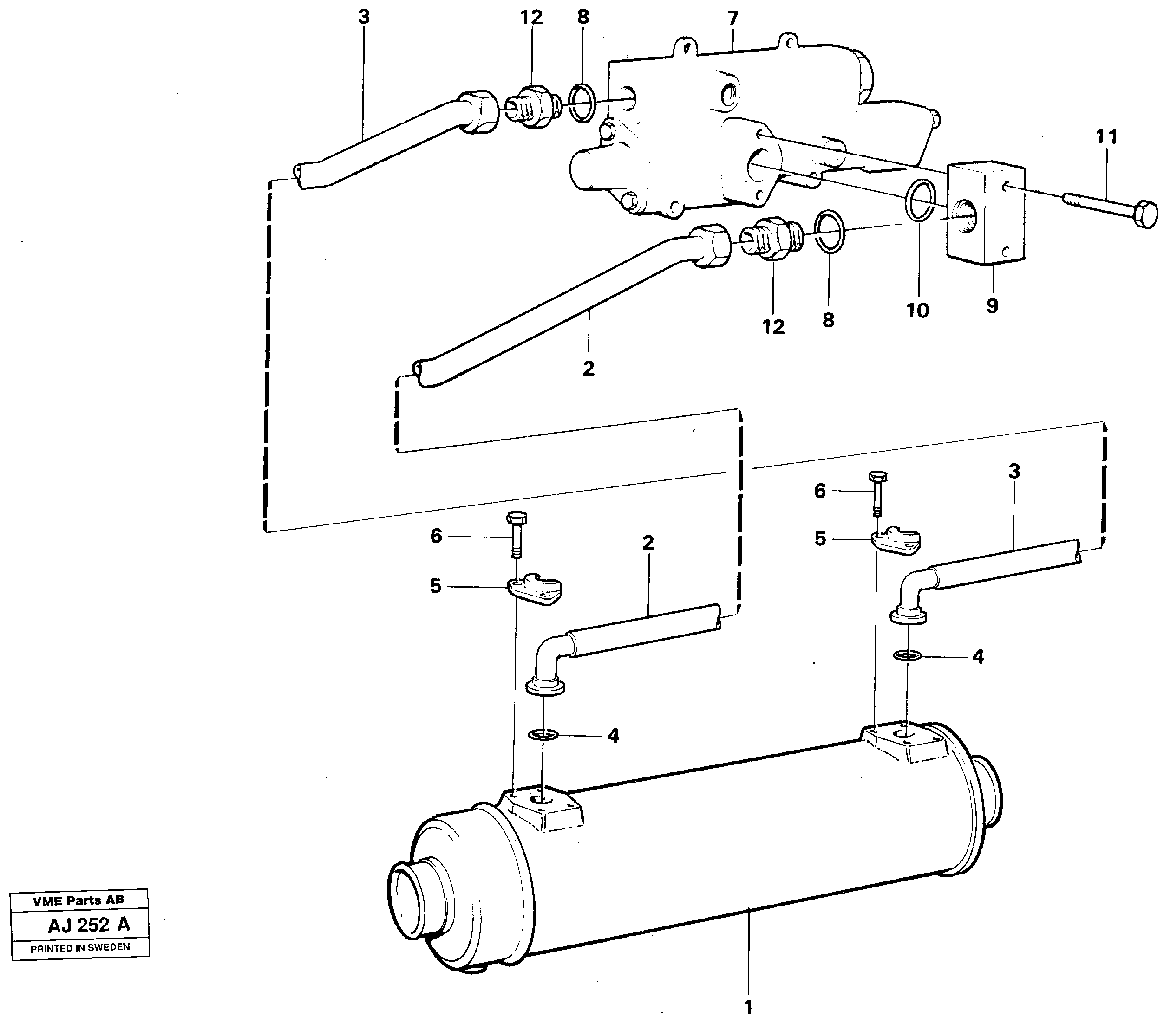 Схема запчастей Volvo L120B - 49236 Система охлаждения L120B VOLVO BM VOLVO BM L120B