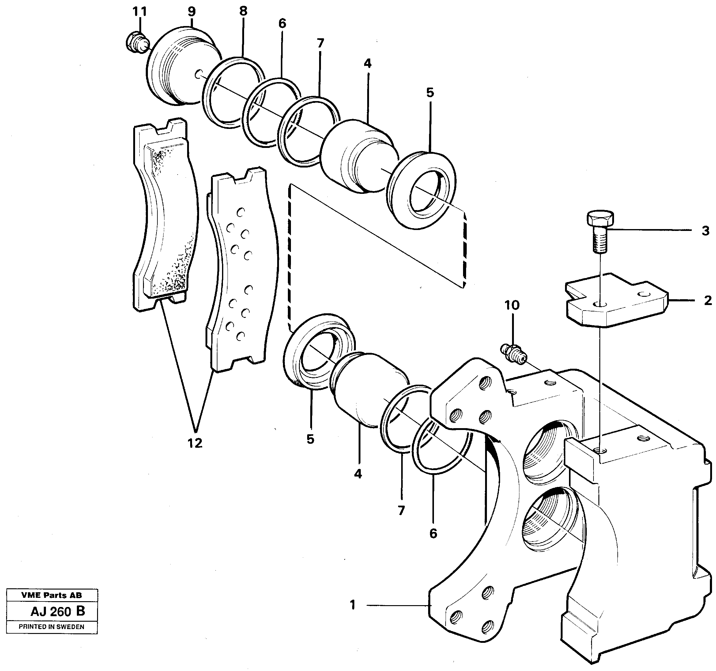 Схема запчастей Volvo L120B - 19805 Disc brake L120B VOLVO BM VOLVO BM L120B