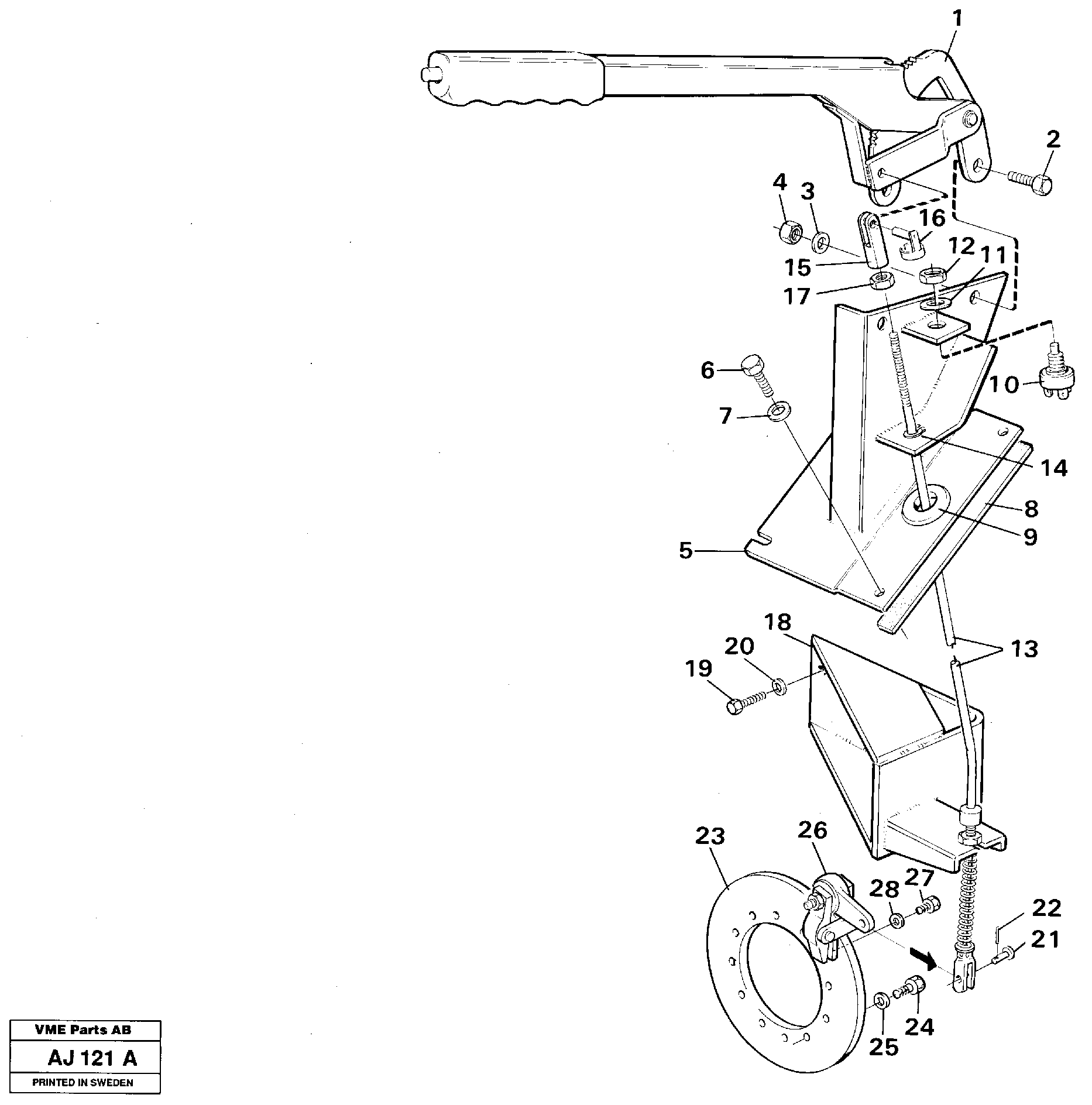 Схема запчастей Volvo L120B - 45280 Parking brake L120B VOLVO BM VOLVO BM L120B