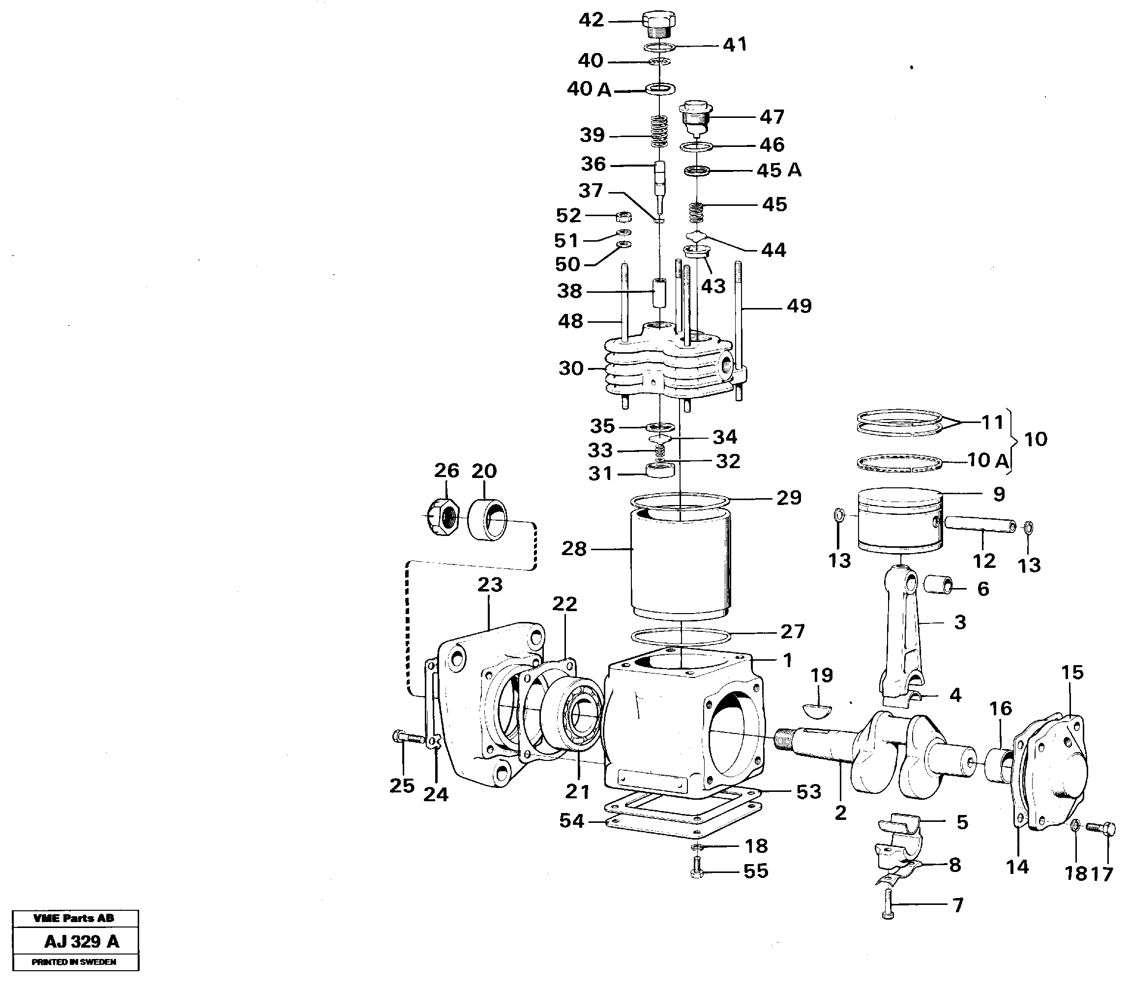 Схема запчастей Volvo L120B - 59276 Air compressor L120B VOLVO BM VOLVO BM L120B