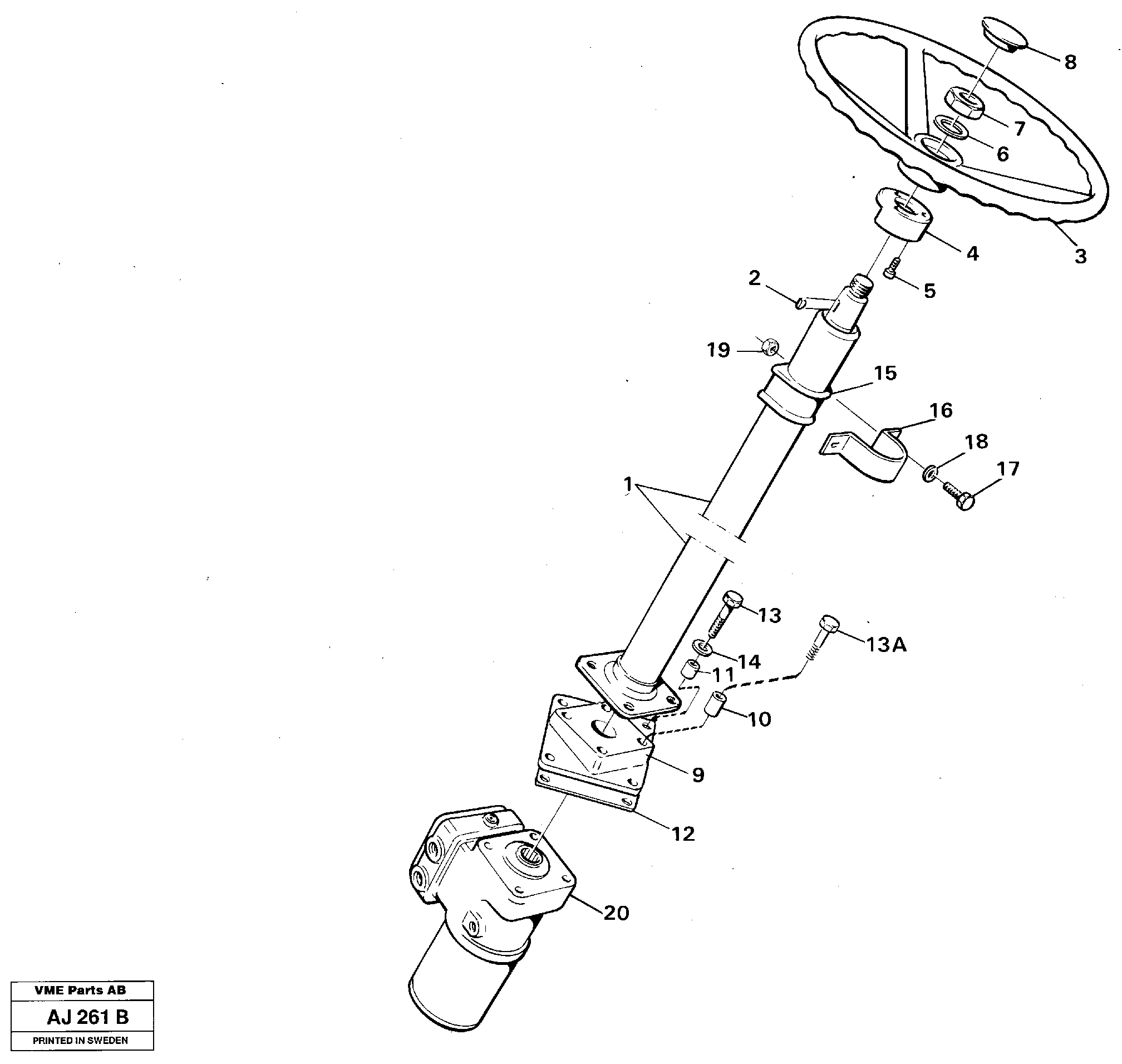 Схема запчастей Volvo L120B - 34751 Steering column assembly L120B VOLVO BM VOLVO BM L120B