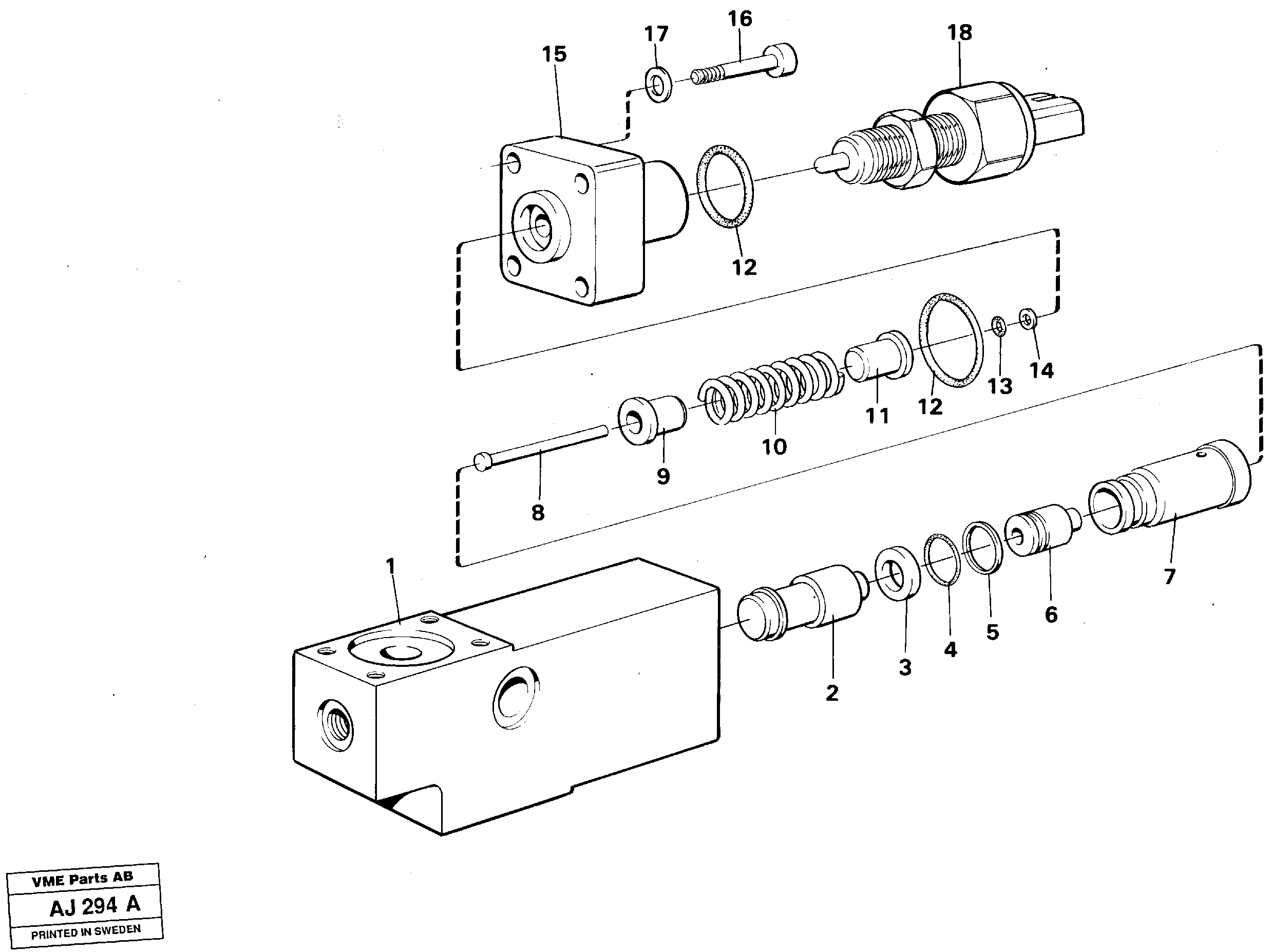 Схема запчастей Volvo L120B - 43338 Sensor L120B VOLVO BM VOLVO BM L120B