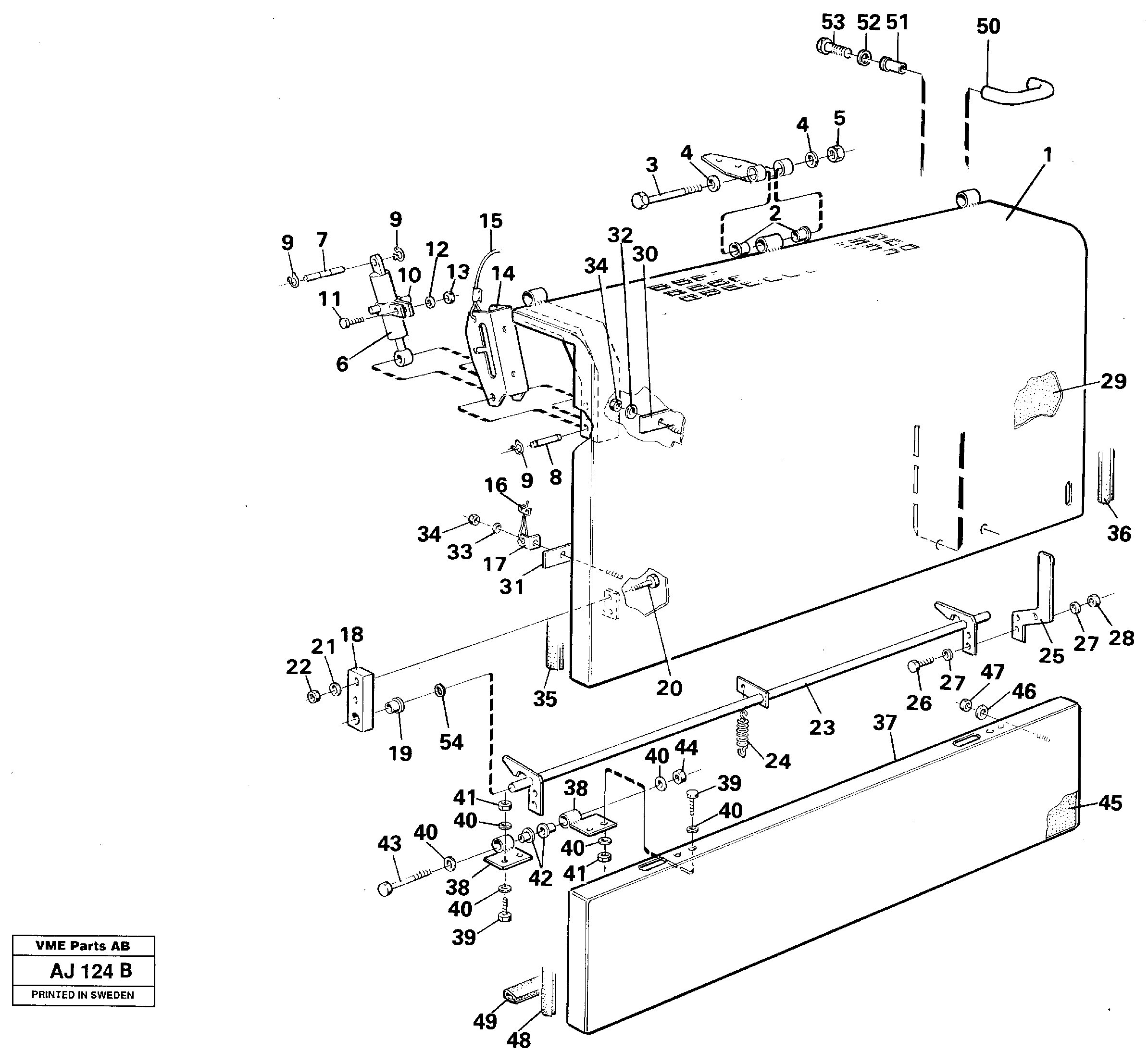 Схема запчастей Volvo L120B - 53429 Side hatches, rear L120B VOLVO BM VOLVO BM L120B