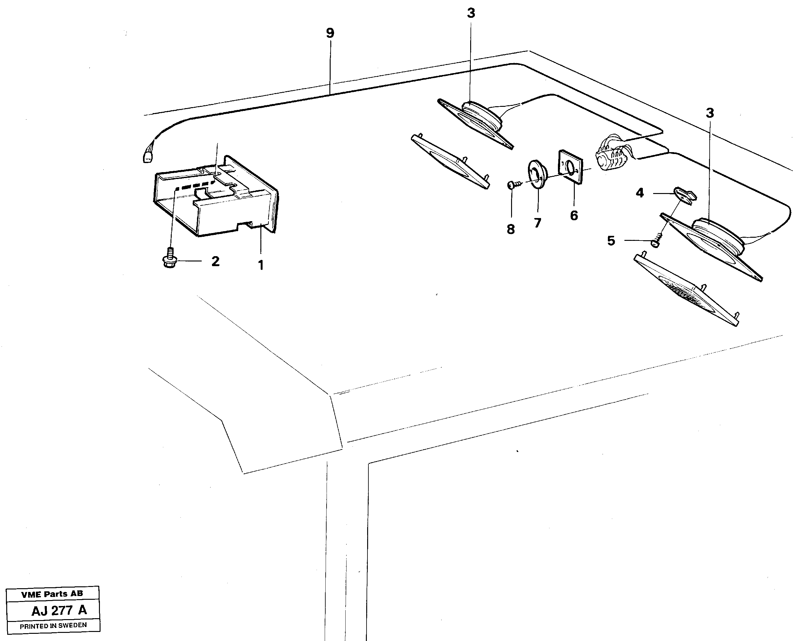 Схема запчастей Volvo L120B - 46977 Radio bracket L120B VOLVO BM VOLVO BM L120B